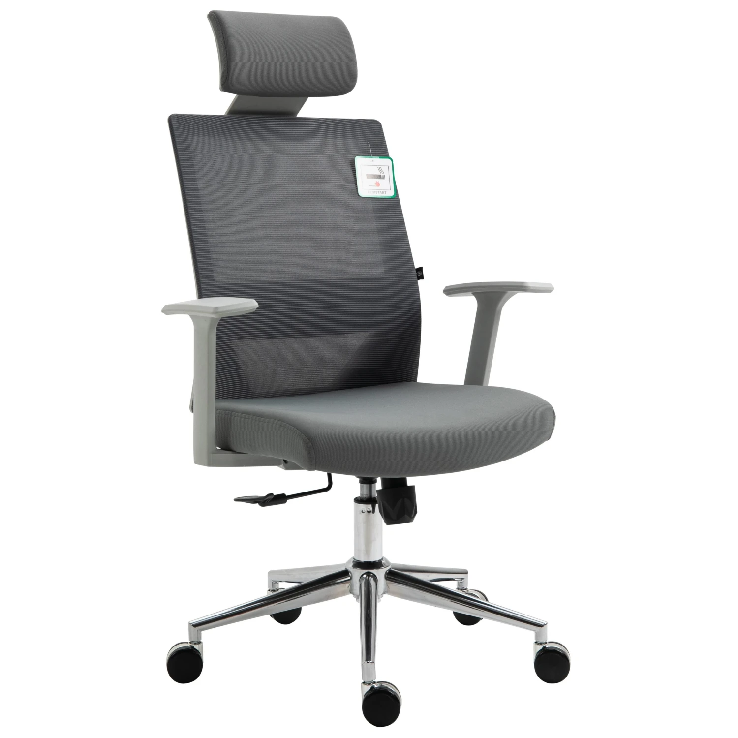 Joni High Back Mesh Office Chair With Headrest In Grey