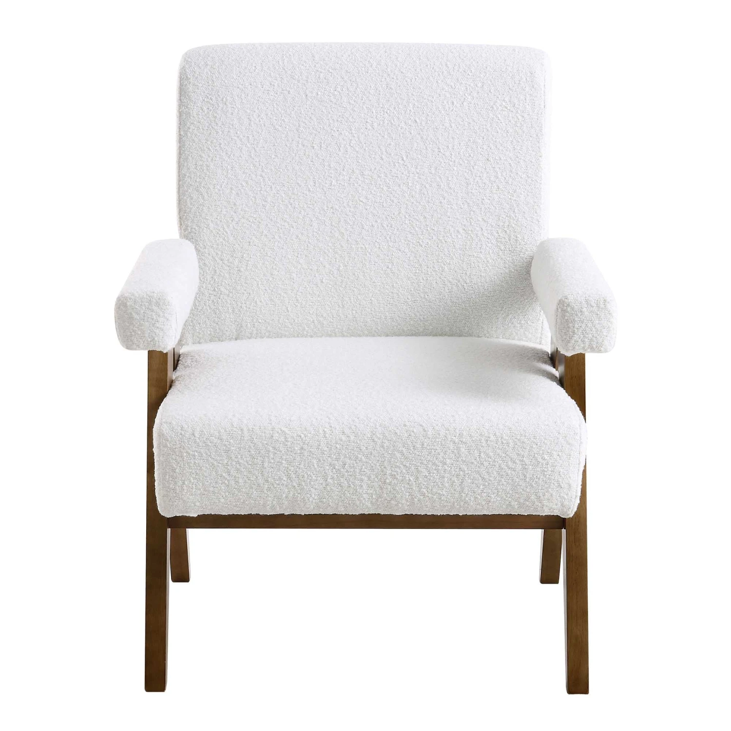 Chinnor White Boucle Accent Chair - Image 3