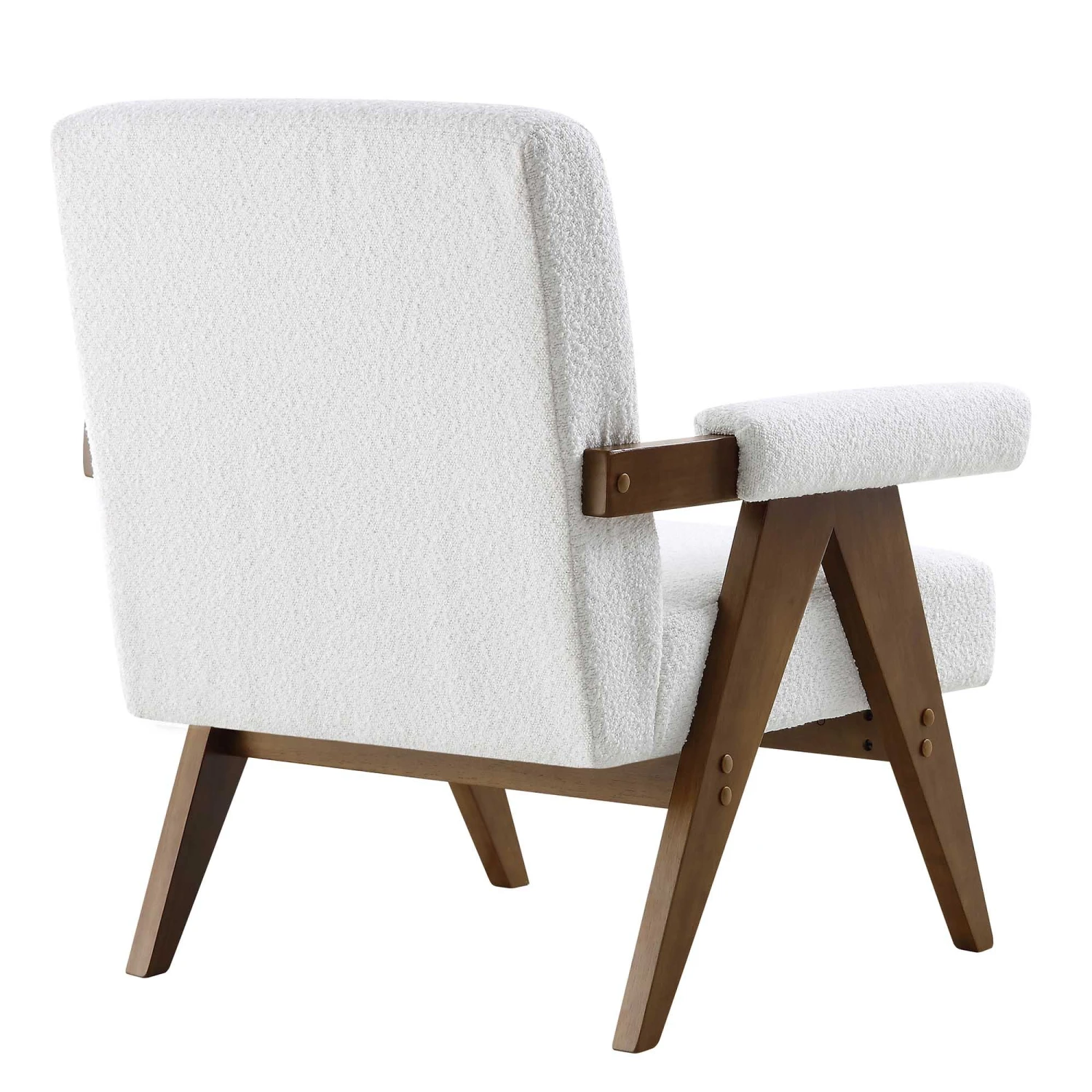 Chinnor White Boucle Accent Chair - Image 7