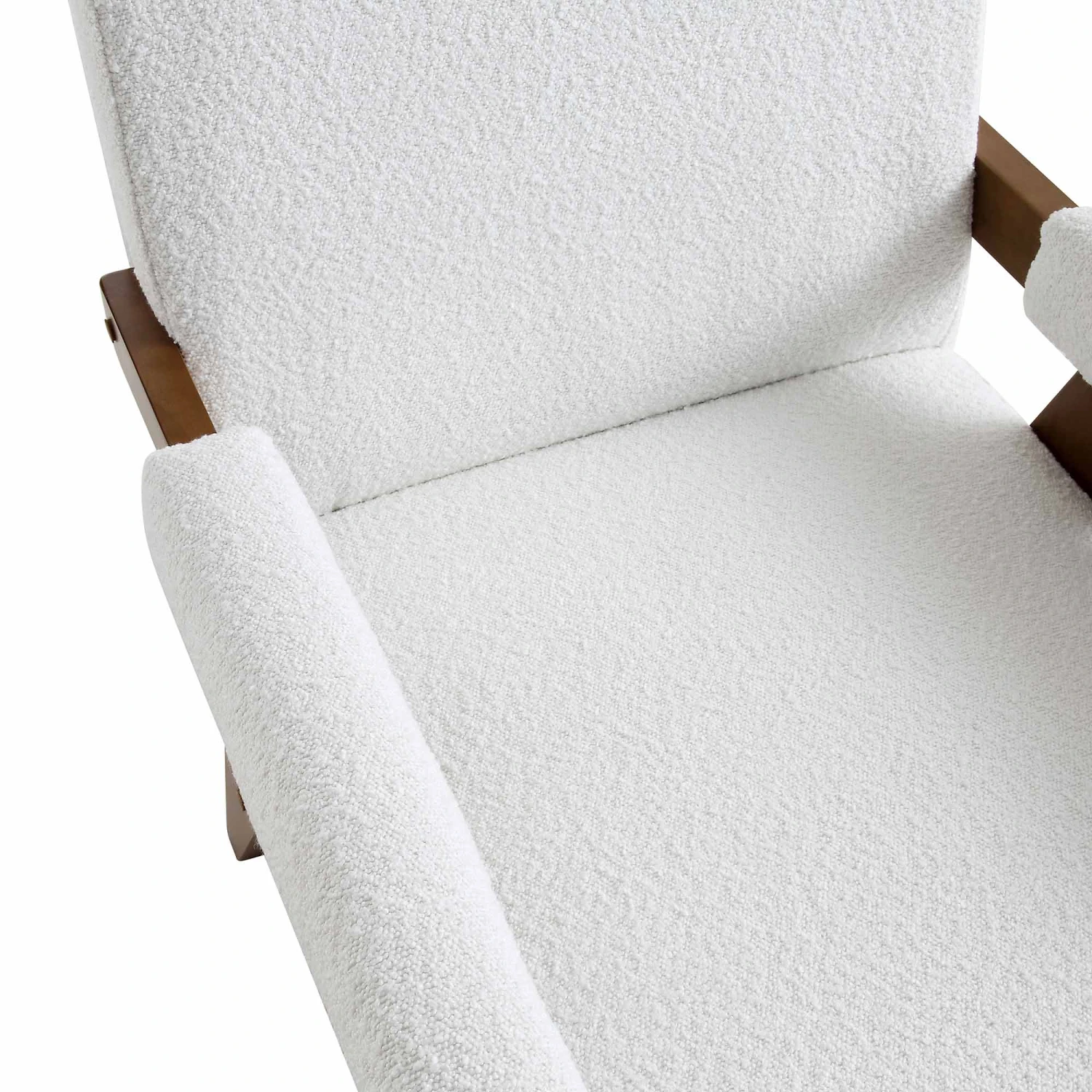 Chinnor White Boucle Accent Chair - Image 9