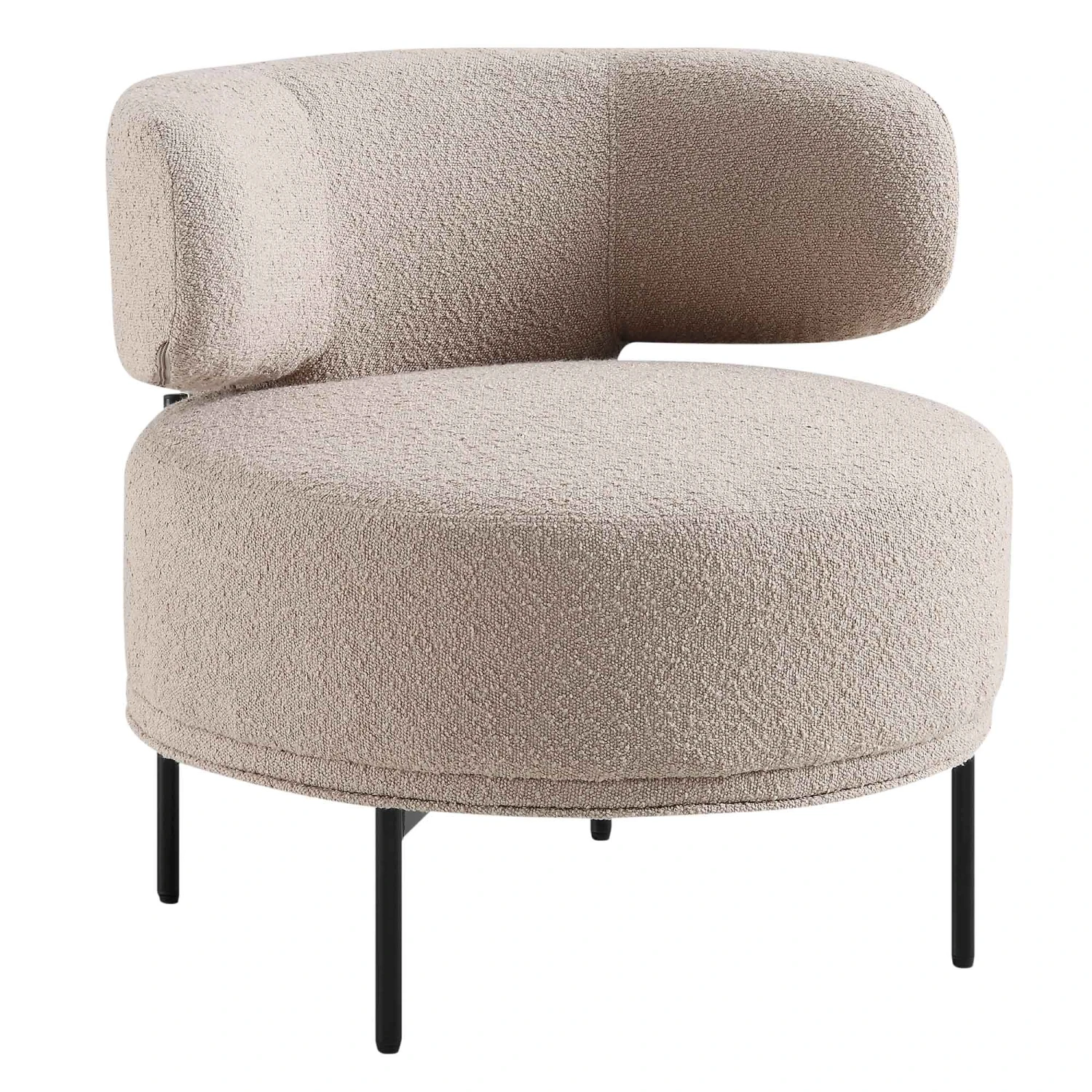Penn Taupe Boucle Wing Back Accent Chair - Image 4
