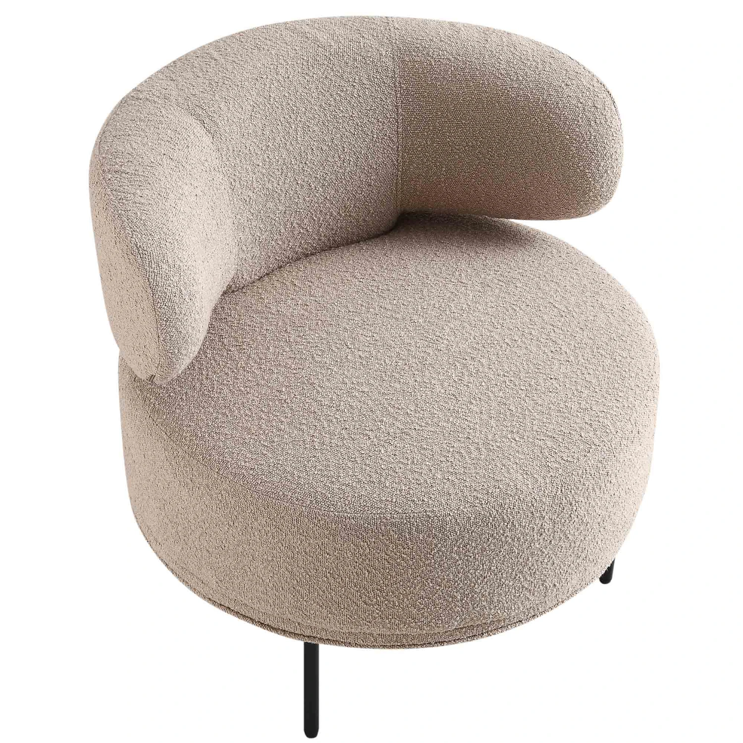Penn Taupe Boucle Wing Back Accent Chair - Image 6