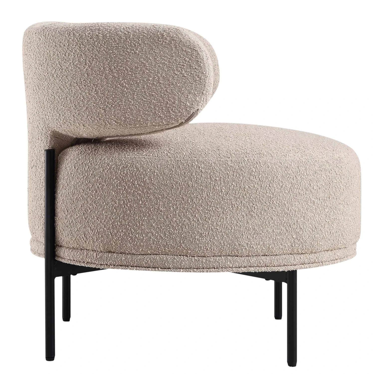 Penn Taupe Boucle Wing Back Accent Chair - Image 8