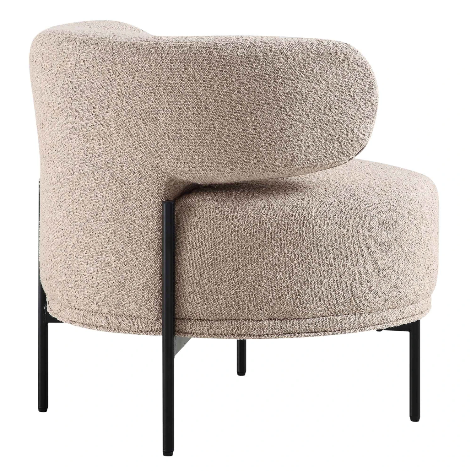 Penn Taupe Boucle Wing Back Accent Chair - Image 9