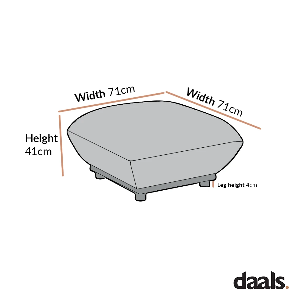 Gianni Pouffe, Terracotta Fabric - Image 4