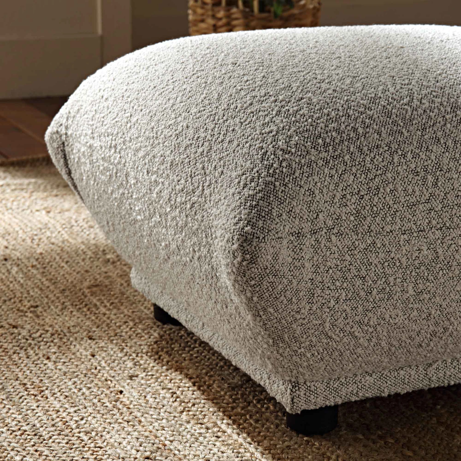 Gianni Pouffe, Mist Grey Boucle - Image 4