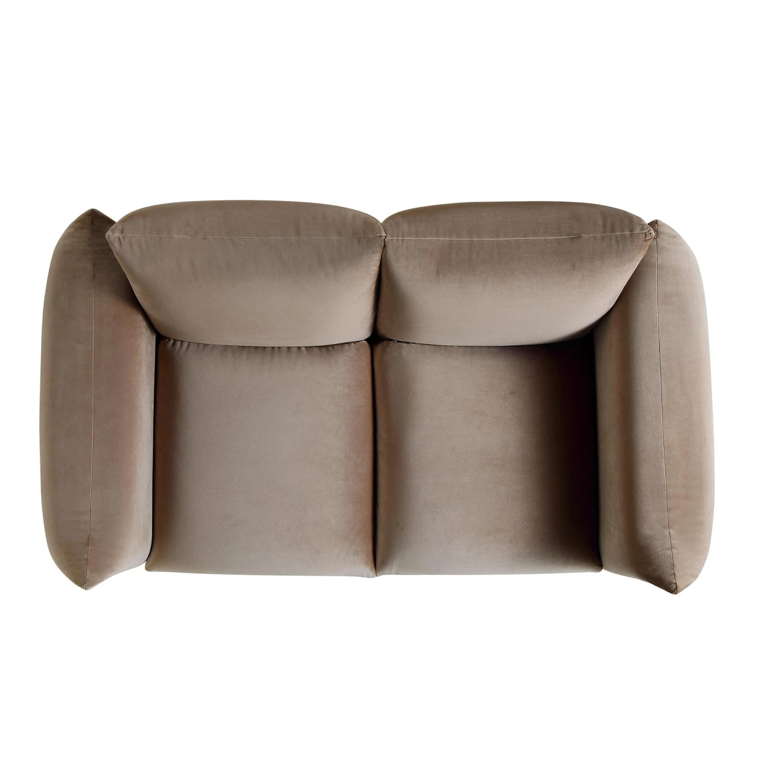 Gianni Two Seater Sofa, Mink Velvet - Image 6