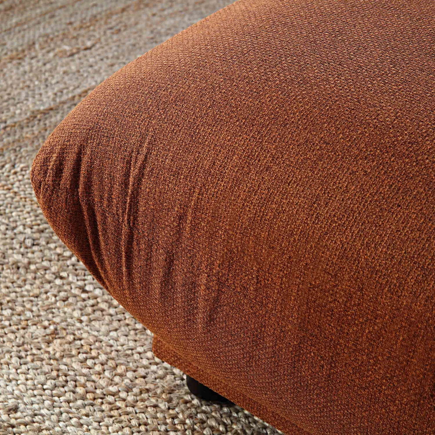 Gianni Pouffe, Terracotta Fabric - Image 3
