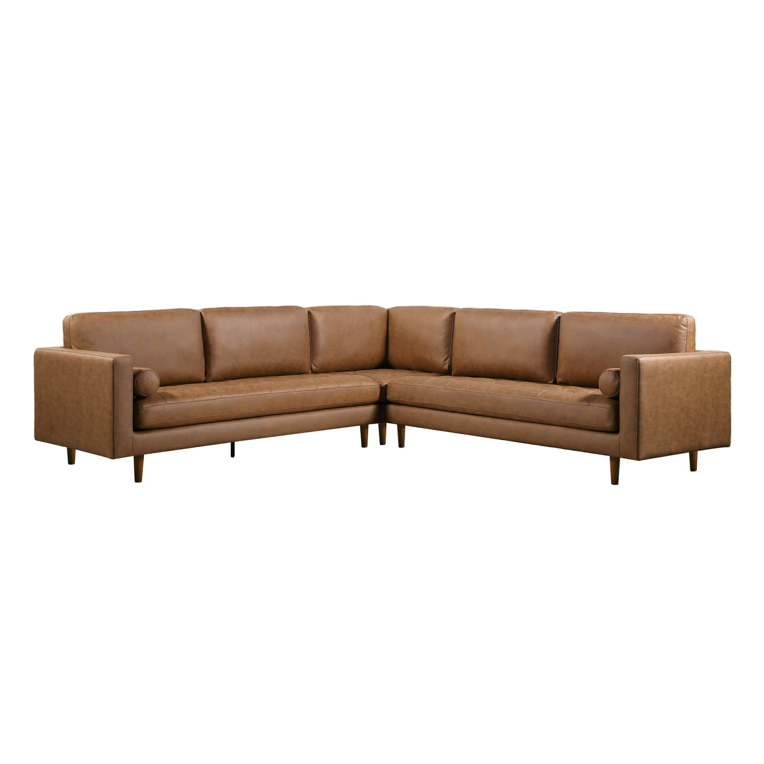 Henrietta 5+Seater Corner Sofa, Tan Faux Suede - Image 7