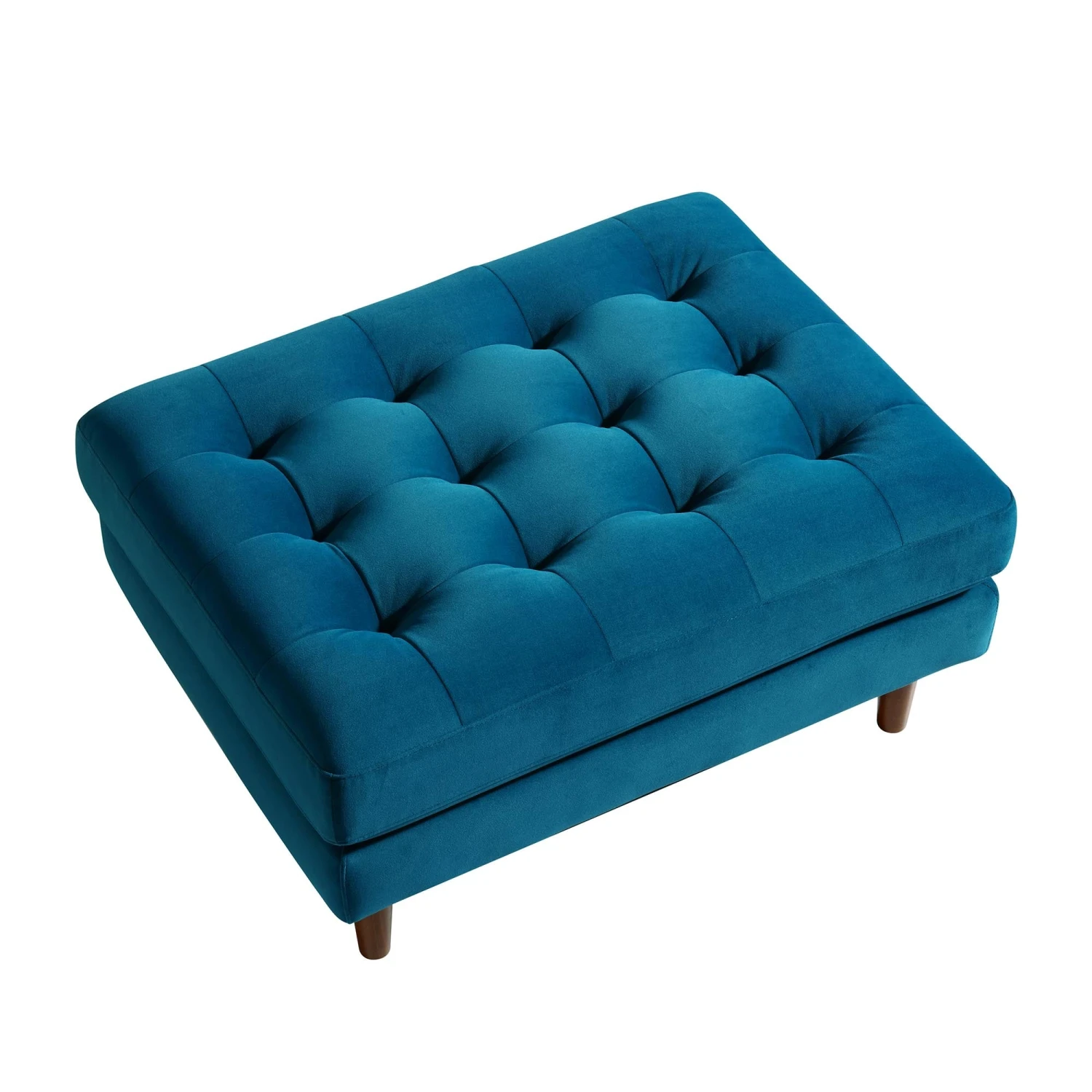 Henrietta Ottoman, Teal Velvet - Image 7