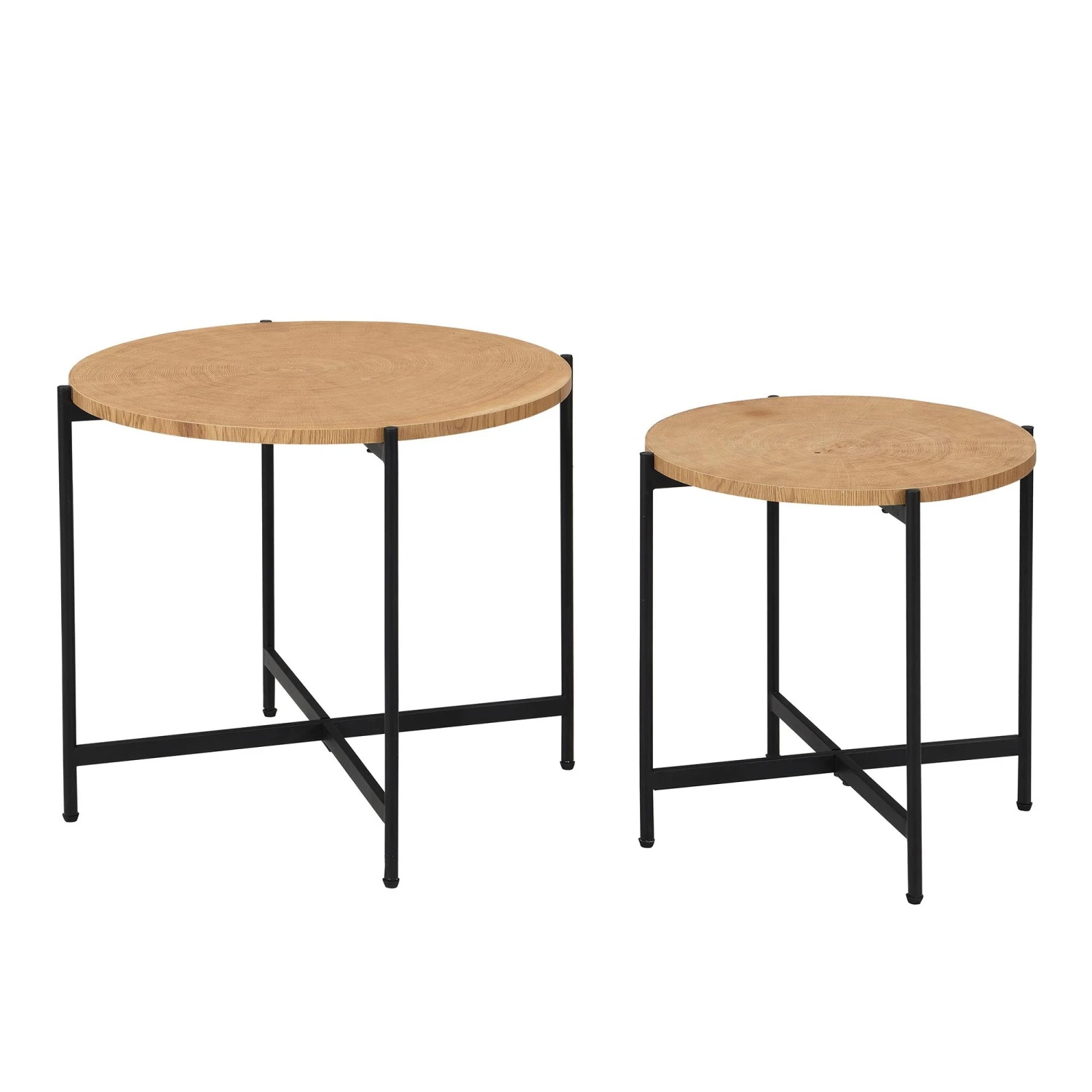 Lewes Oak Set Of 2 Side Tables - Image 6