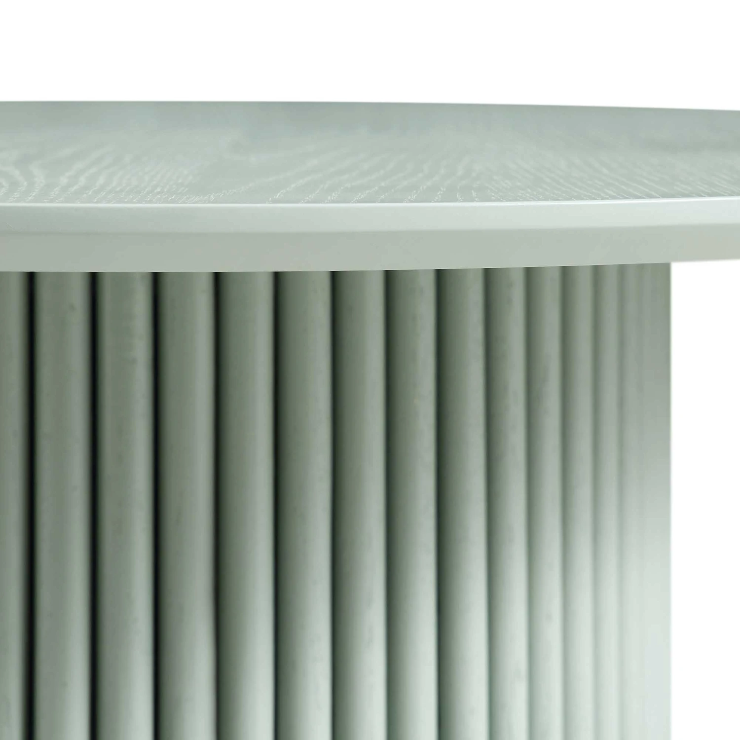 Maru Round Oak Pedestal Coffee Table, Sage Green - Image 7