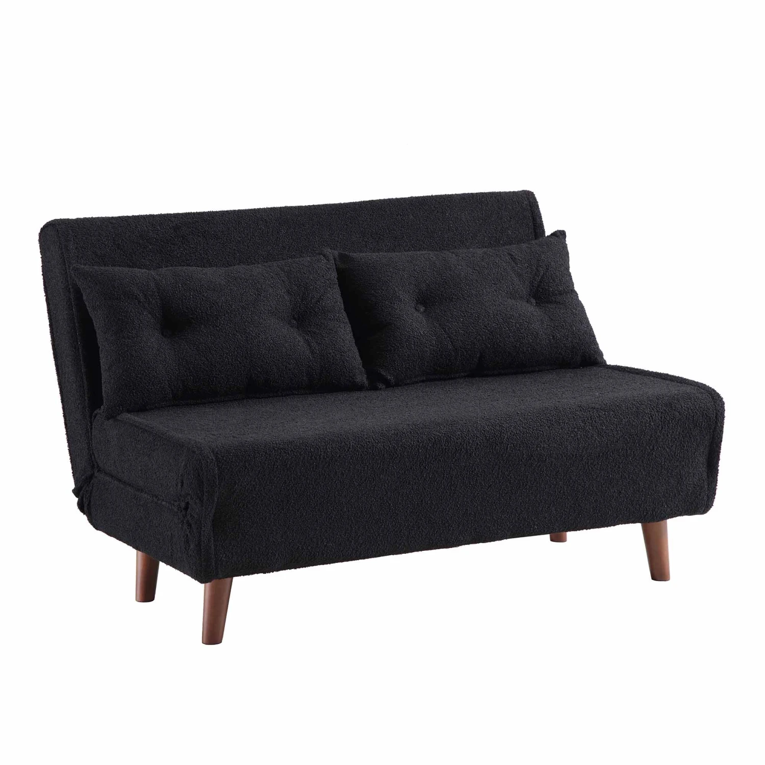 Algo Sofabed With Cushions In Charcoal Teddy Fabric 2 Seater - Image 7