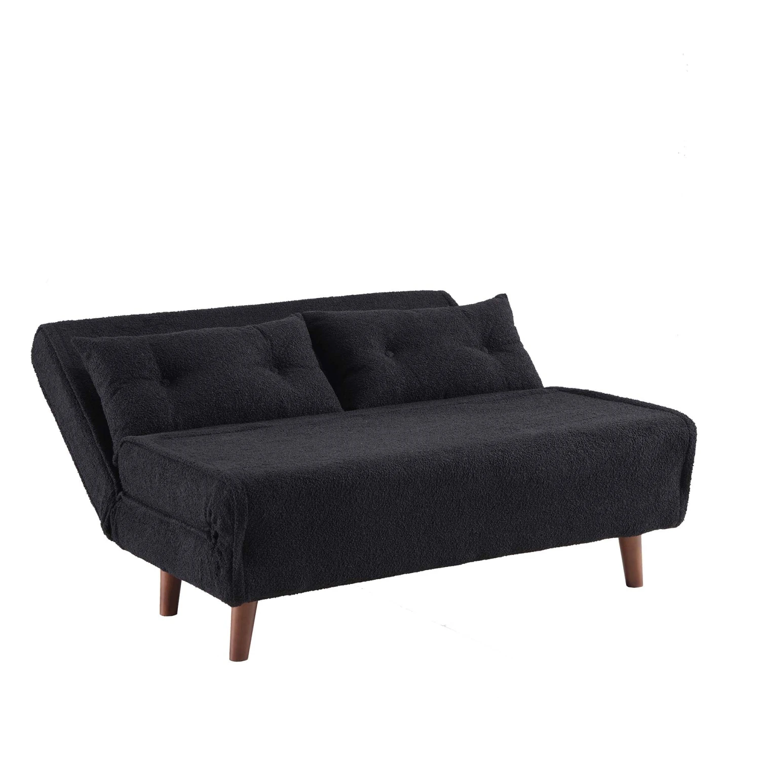 Algo Sofabed With Cushions In Charcoal Teddy Fabric 2 Seater - Image 9
