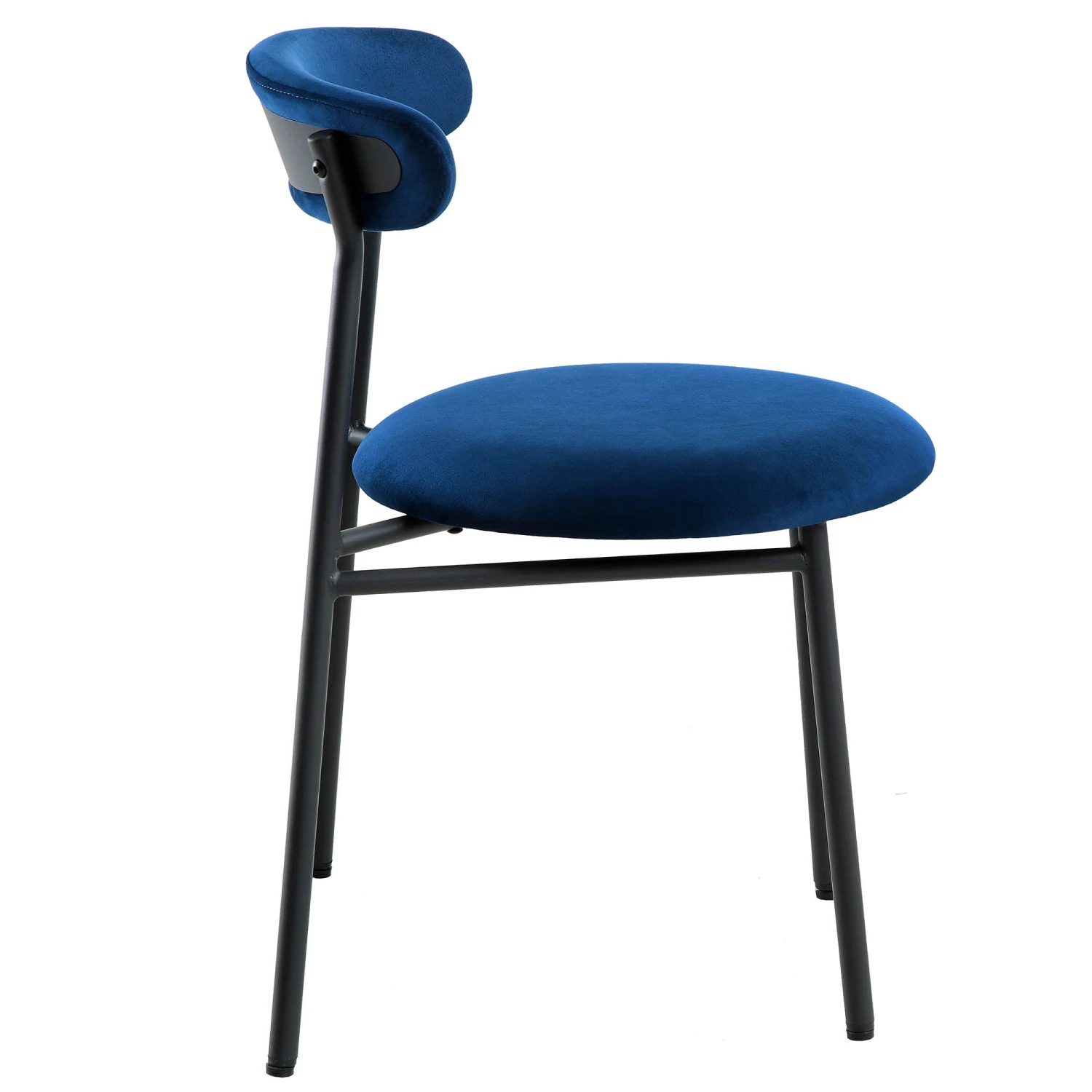 Donna Set Of 2 Navy Blue Velvet Dining Chairs - Image 6