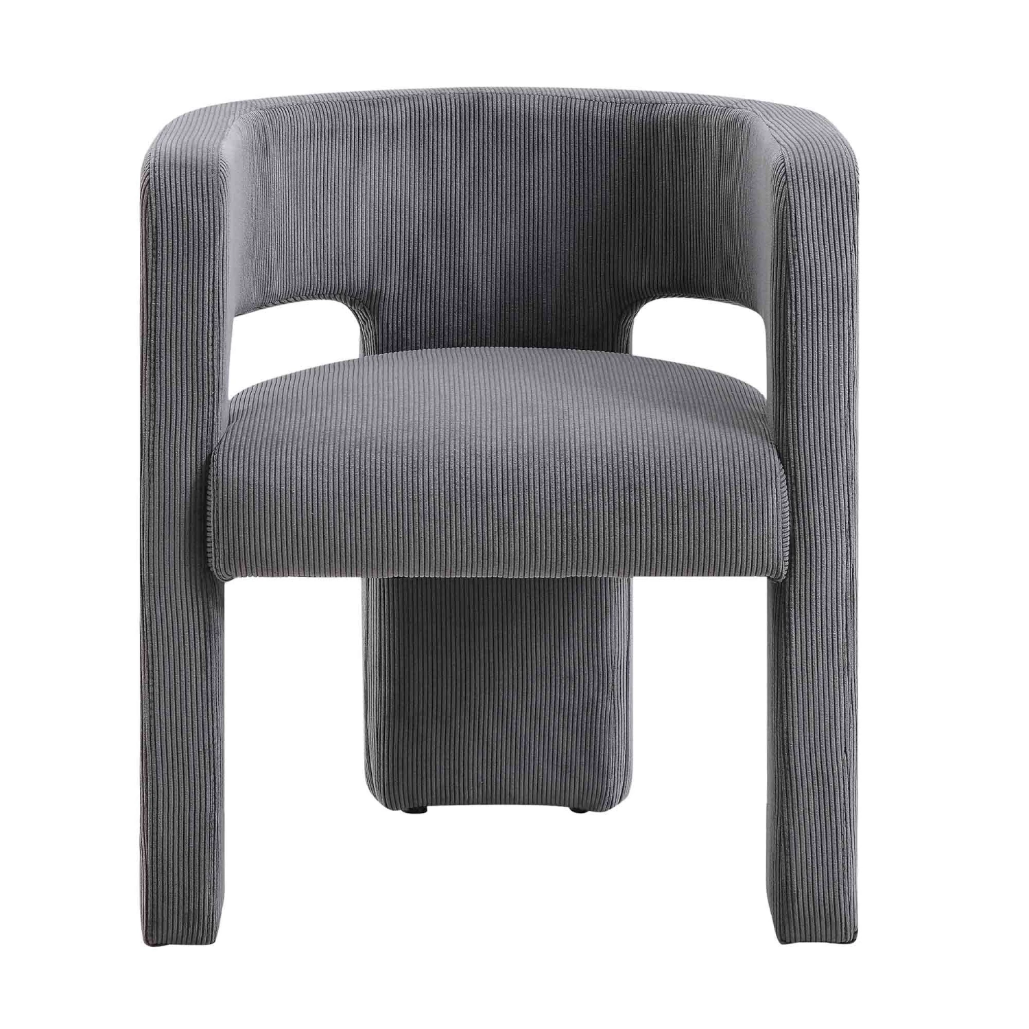 Greenwich Grey Corduroy Dining Chair - Image 3