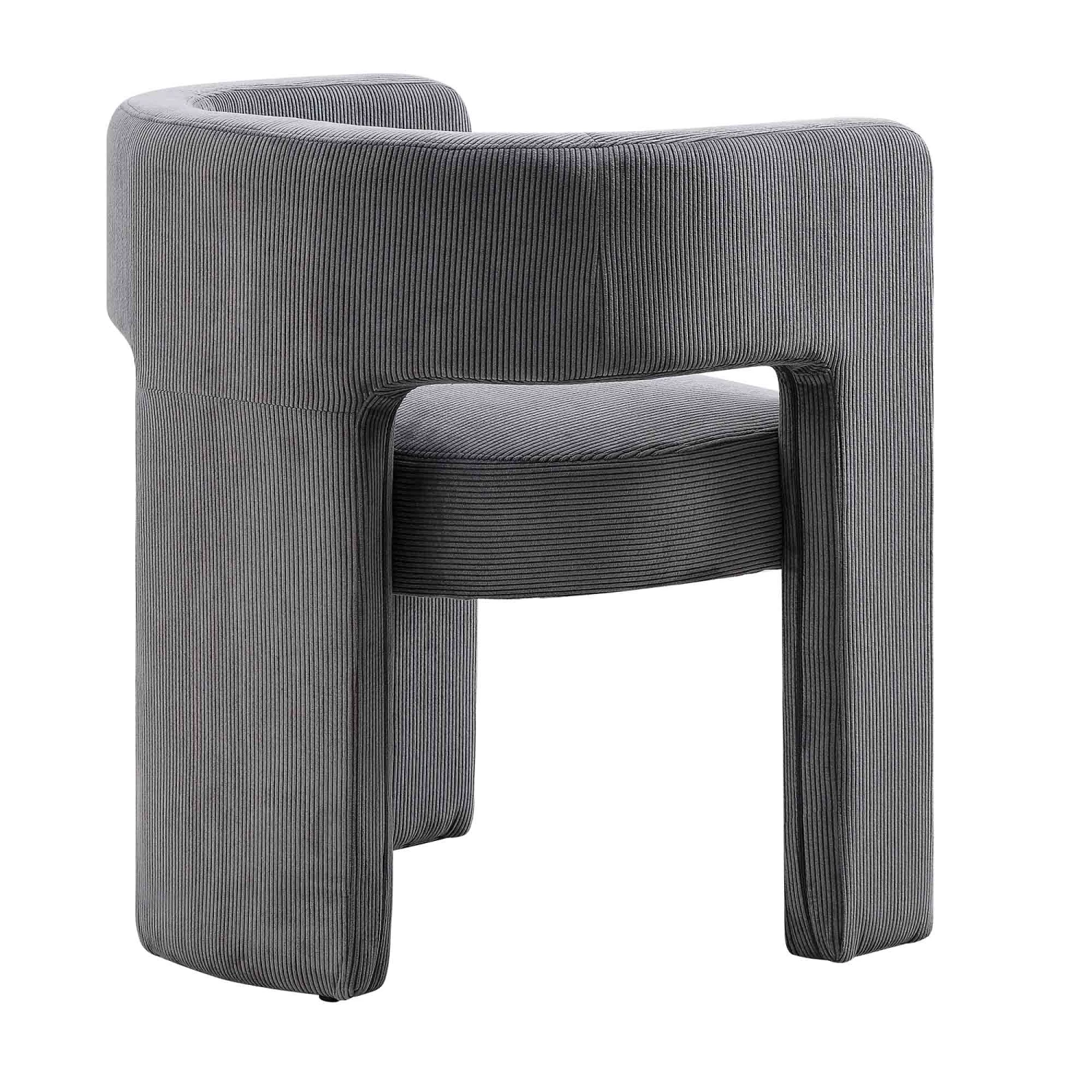 Greenwich Grey Corduroy Dining Chair - Image 7