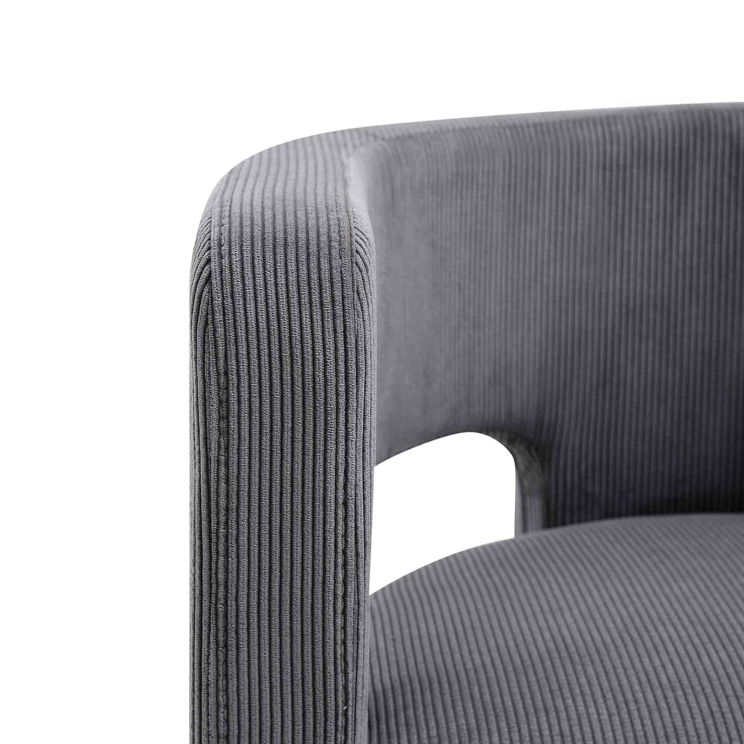 Greenwich Grey Corduroy Dining Chair - Image 10