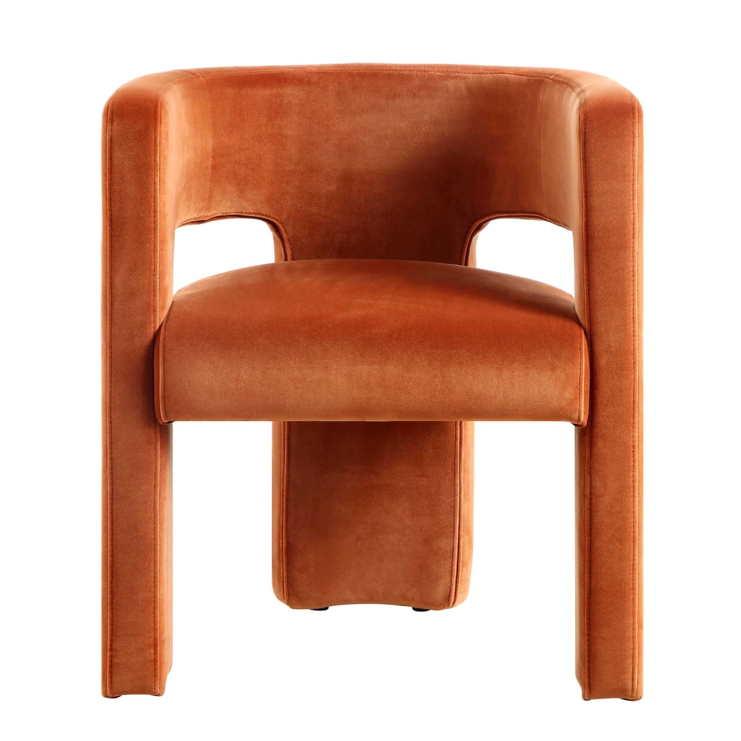 Greenwich Rust Velvet Dining Chair - Image 3