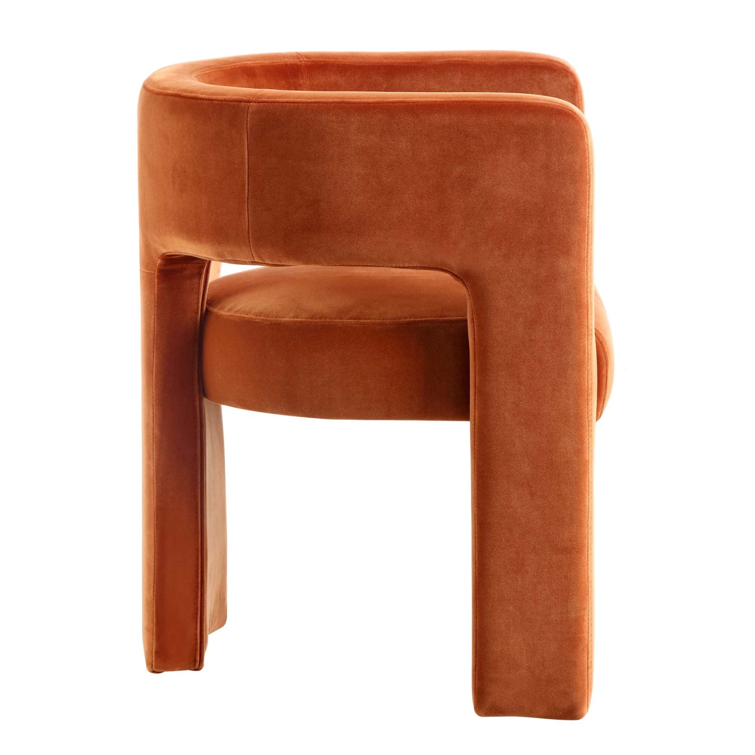 Greenwich Rust Velvet Dining Chair - Image 6