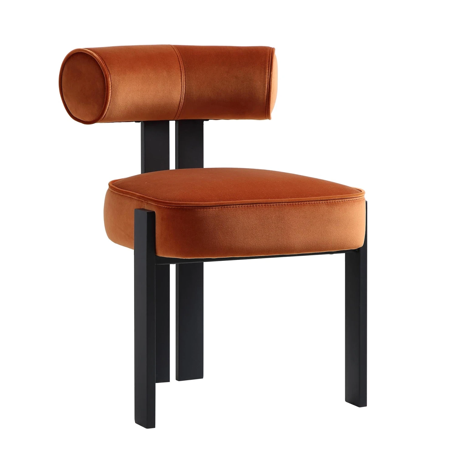 Ophelia Rust Velvet Dining Chair - Image 6