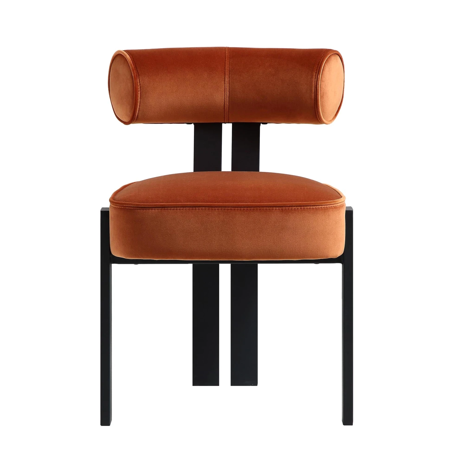 Ophelia Rust Velvet Dining Chair - Image 4