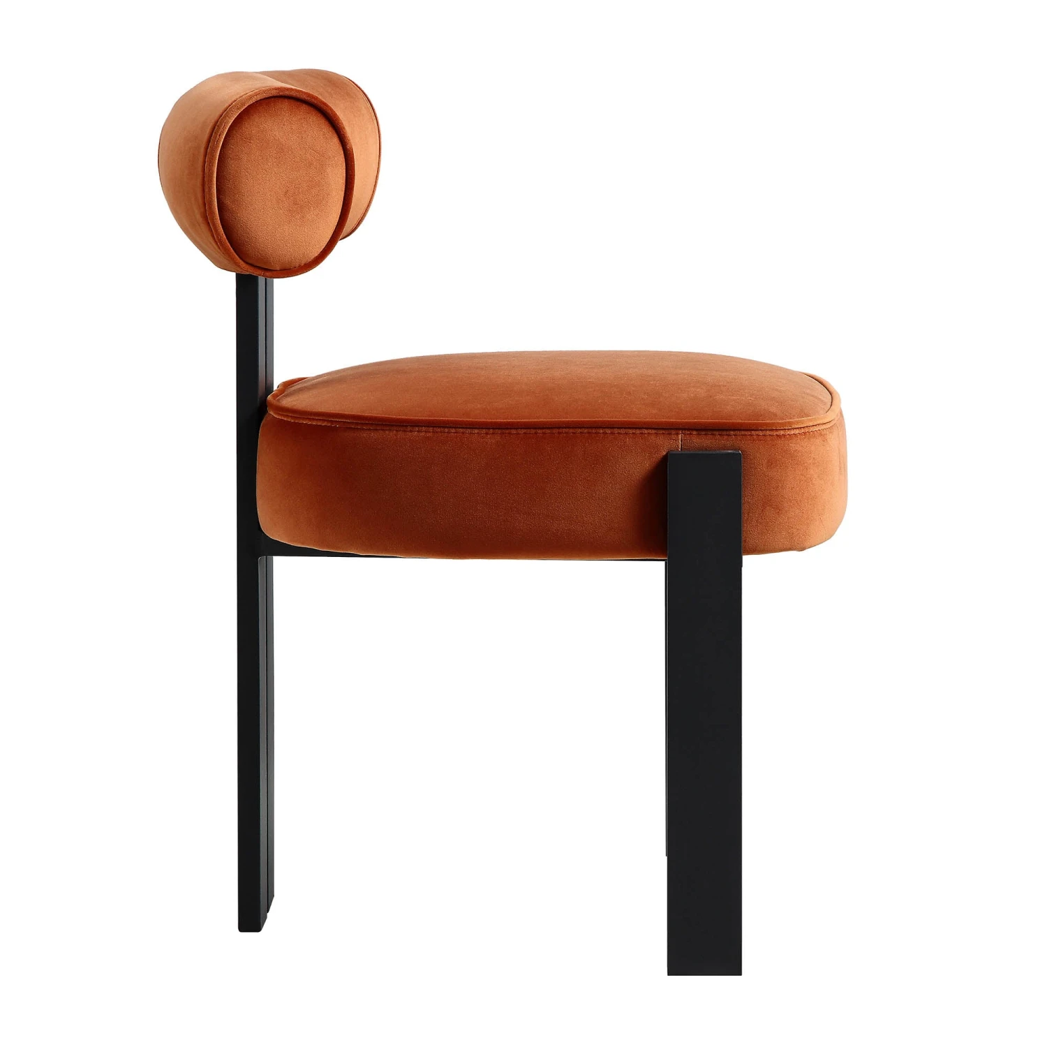 Ophelia Rust Velvet Dining Chair - Image 7