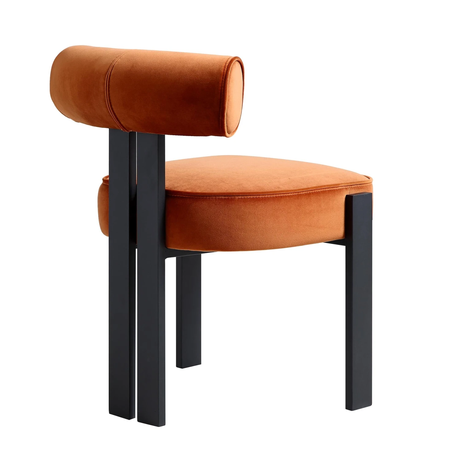 Ophelia Rust Velvet Dining Chair - Image 9