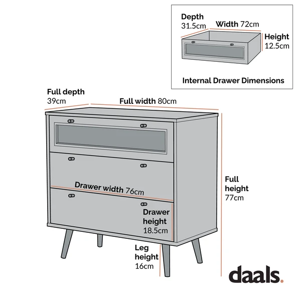 Anya Woven Rattan Chest Of 3 Drawer In Mint Colour - Image 5