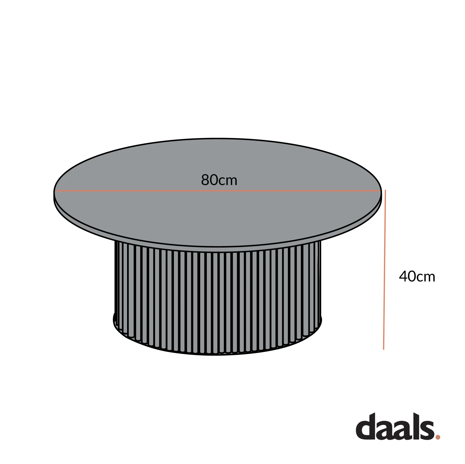 Maru Round Oak Pedestal Coffee Table, Sage Green - Image 6