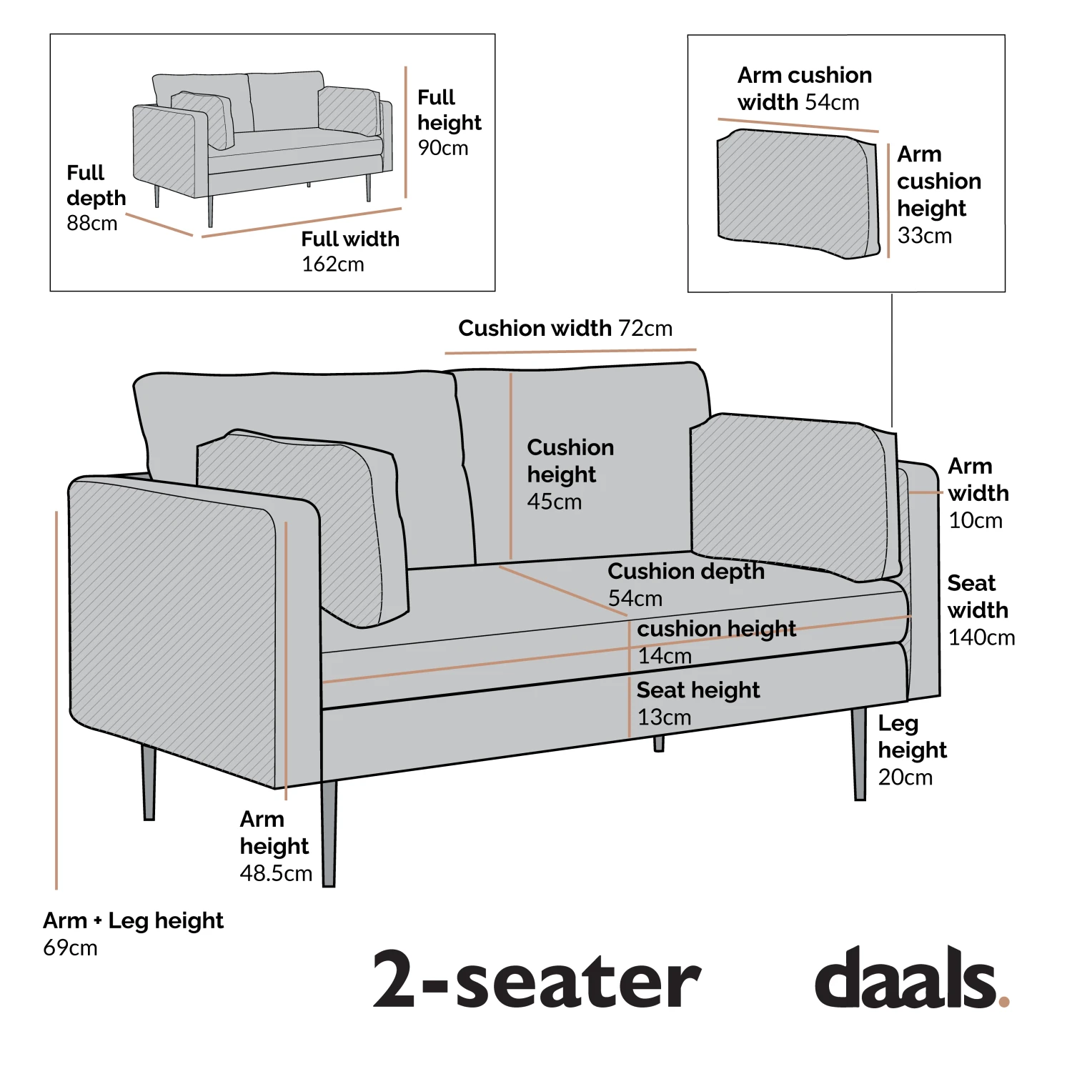 Pelham Orange Velvet Fabric Sofa - Image 13