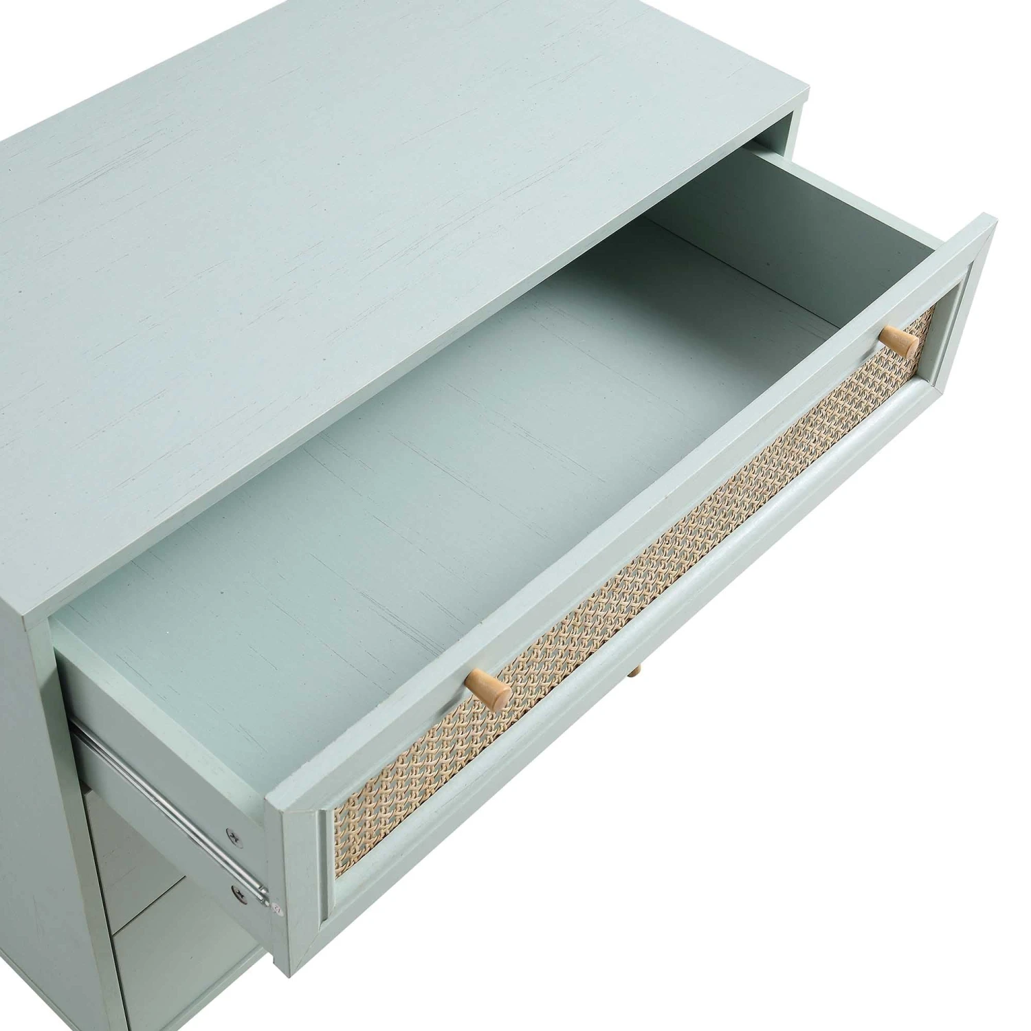 Anya Woven Rattan Chest Of 3 Drawer In Mint Colour - Image 10