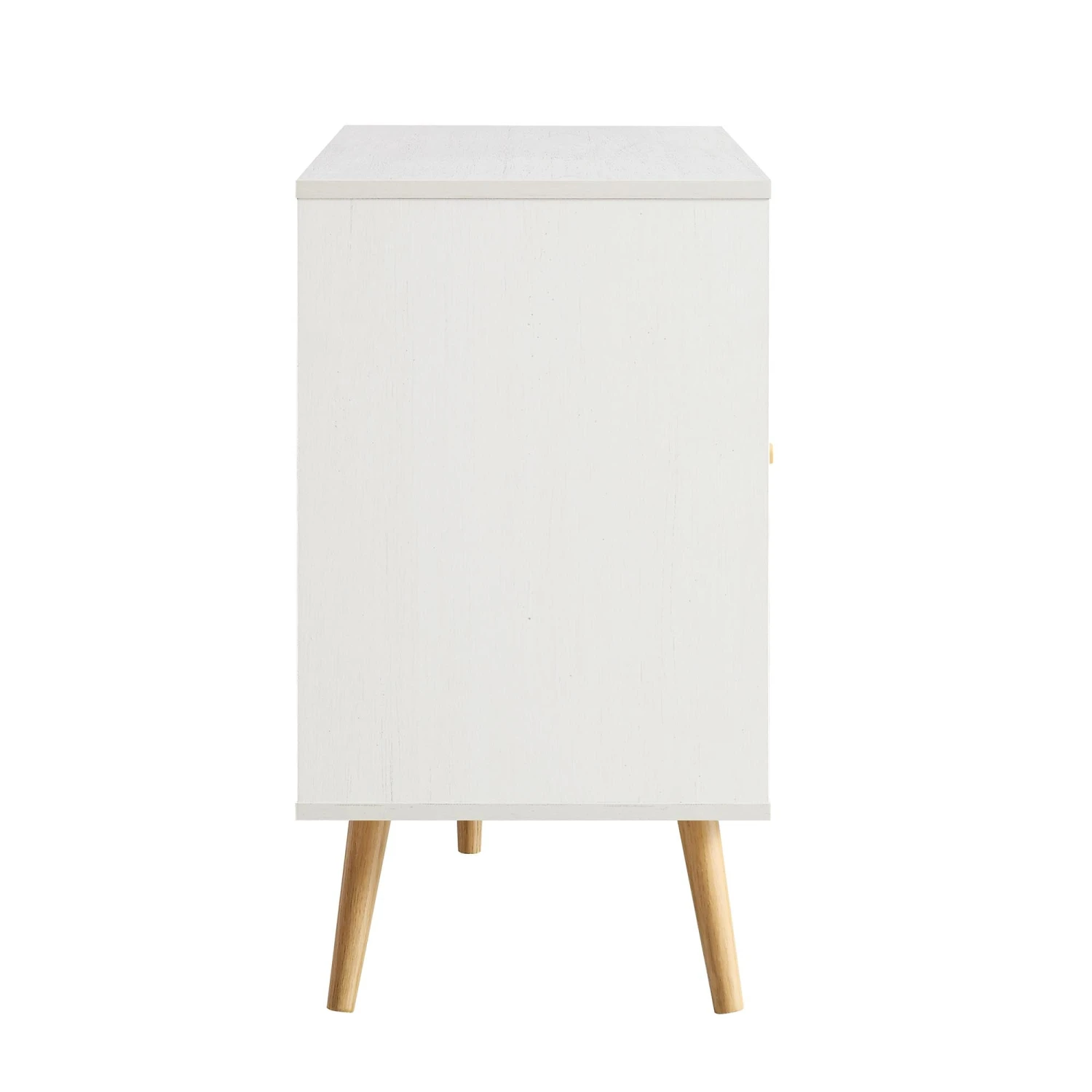 Frances Woven Rattan 3-Door Sideboard, White - Image 8