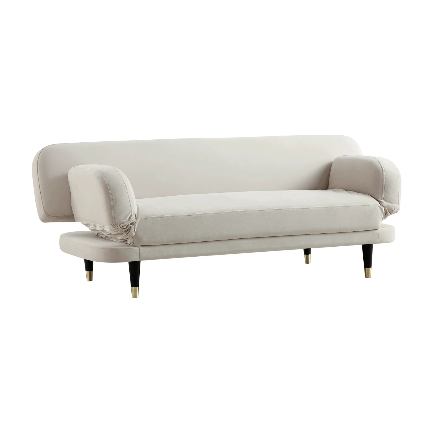 Solna 2-Seater Sofa Bed, Champagne Velvet - Image 4