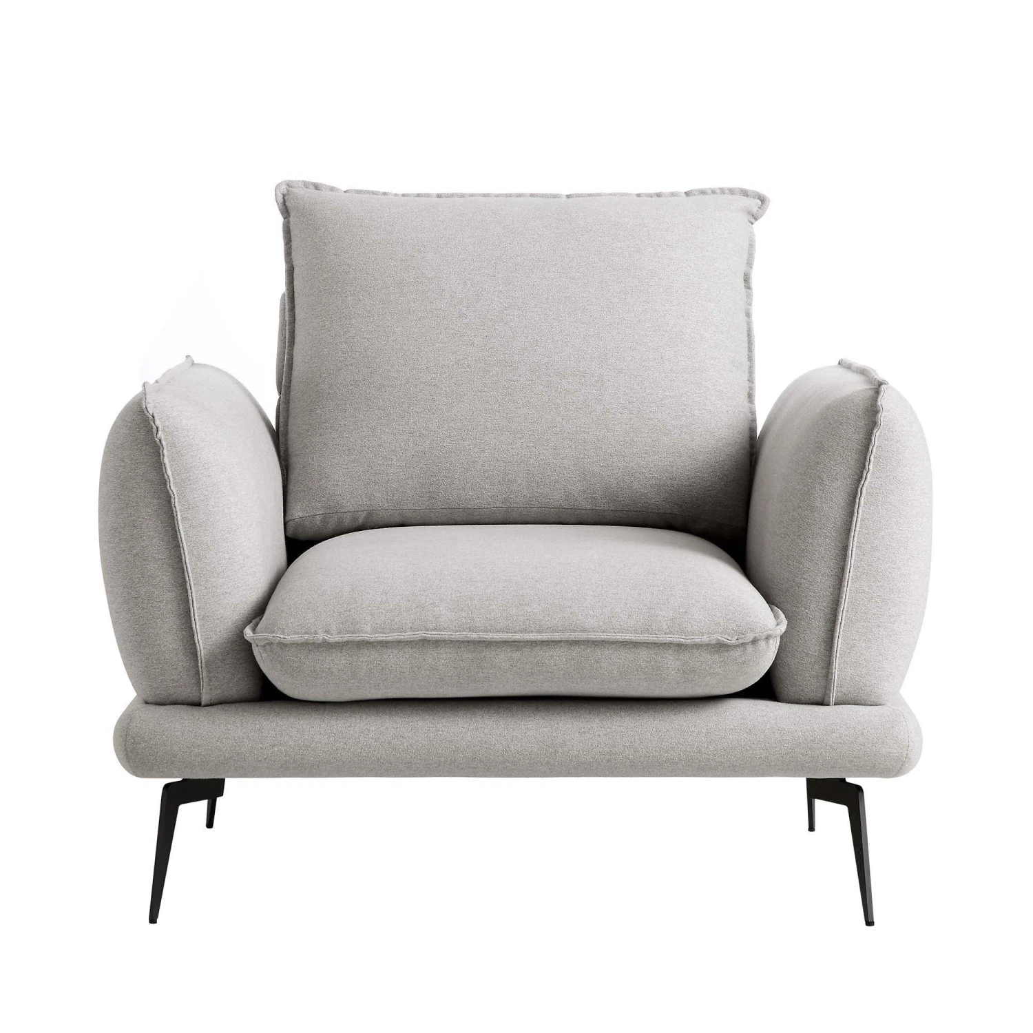 Obriel Grey Marl Fabric Armchair - Image 3