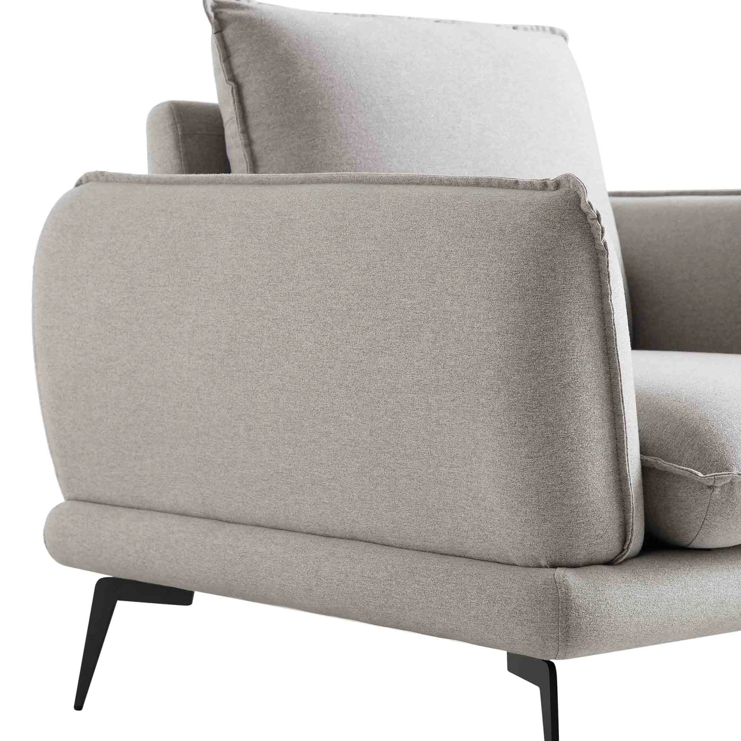 Obriel Grey Marl Fabric Armchair - Image 9