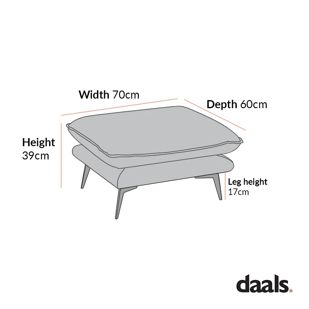Obriel Grey Marl Fabric Footstool - Image 5