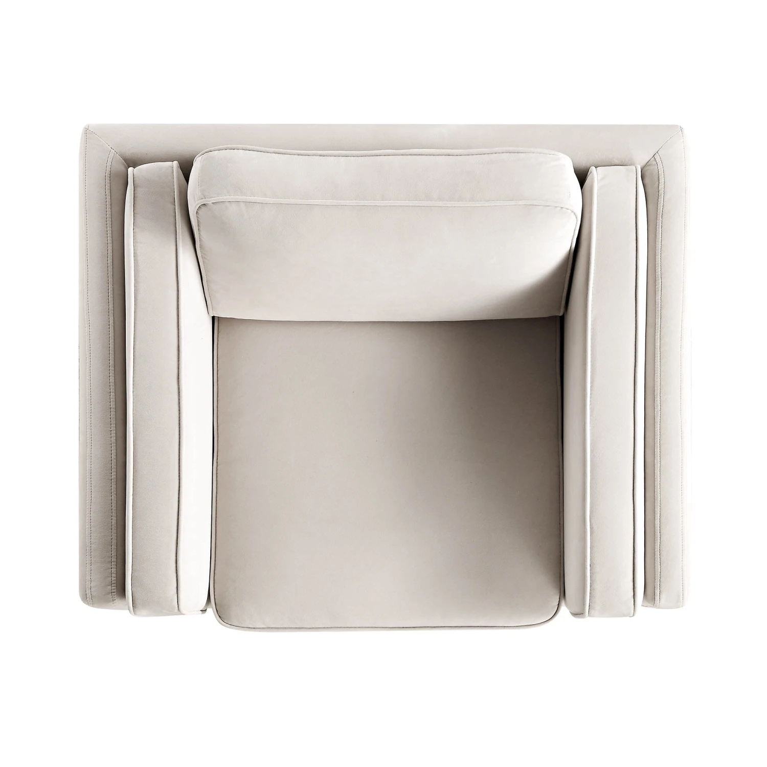 Dipley Champagne Velvet Sofa, 1-Seater - Image 9