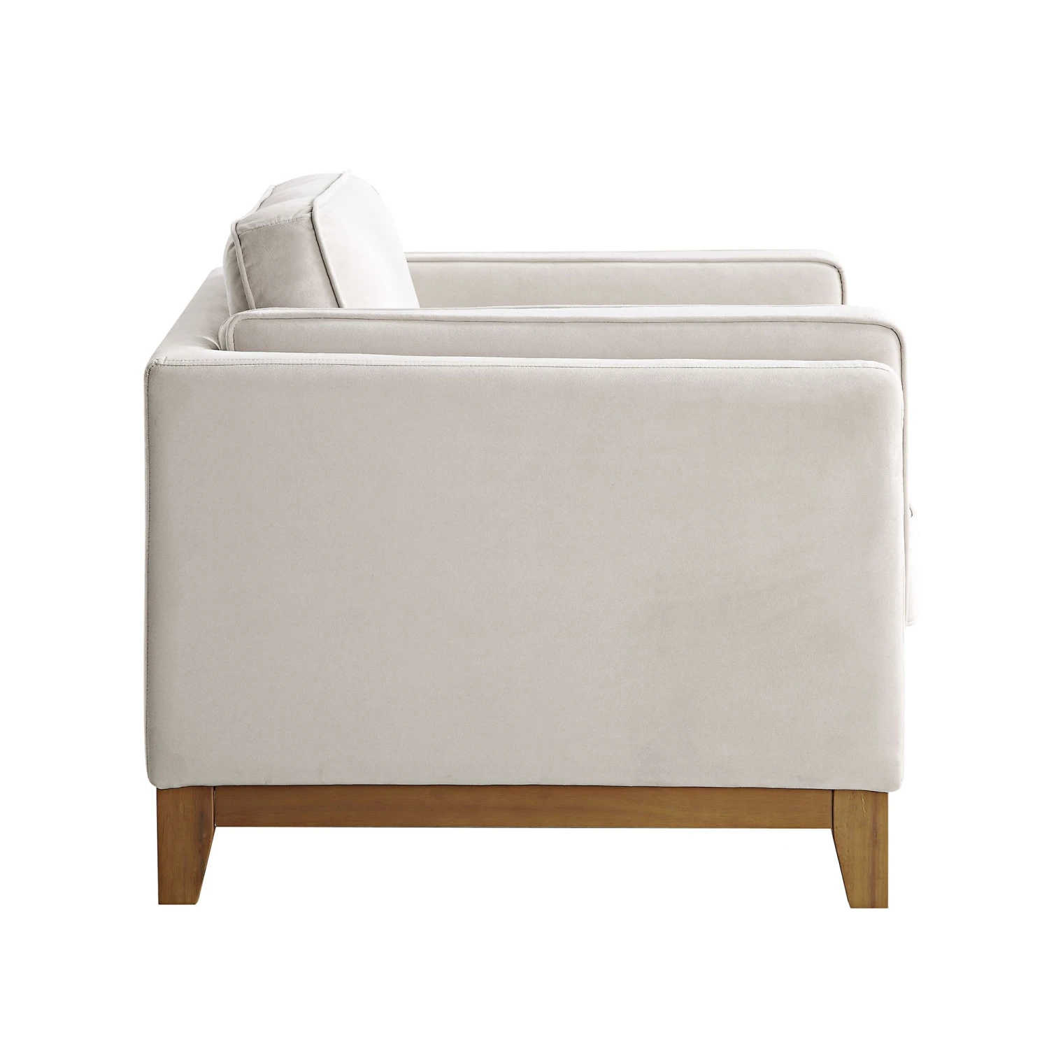 Dipley Champagne Velvet Sofa, 1-Seater - Image 10
