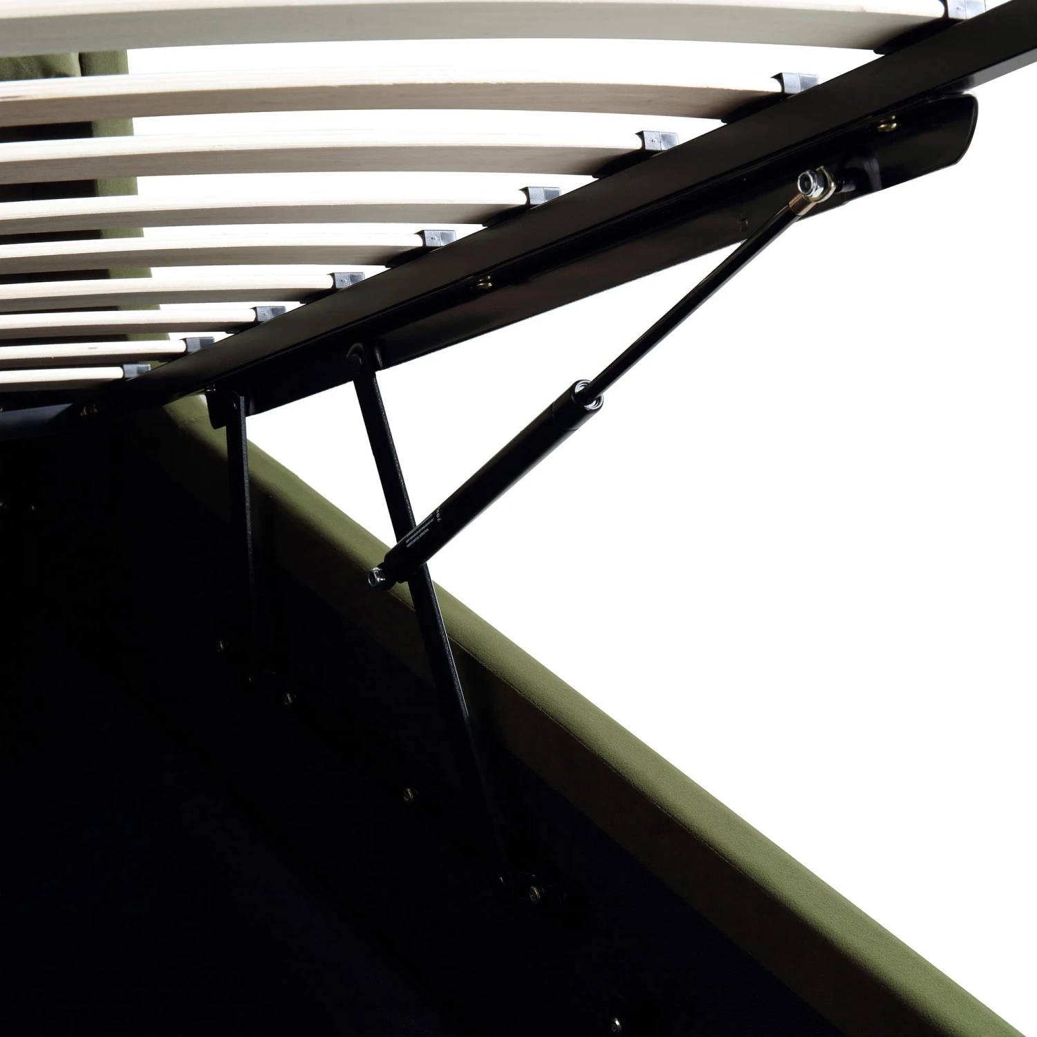 Hadley Moss Green Velvet Ottoman Storage Bed - Image 12