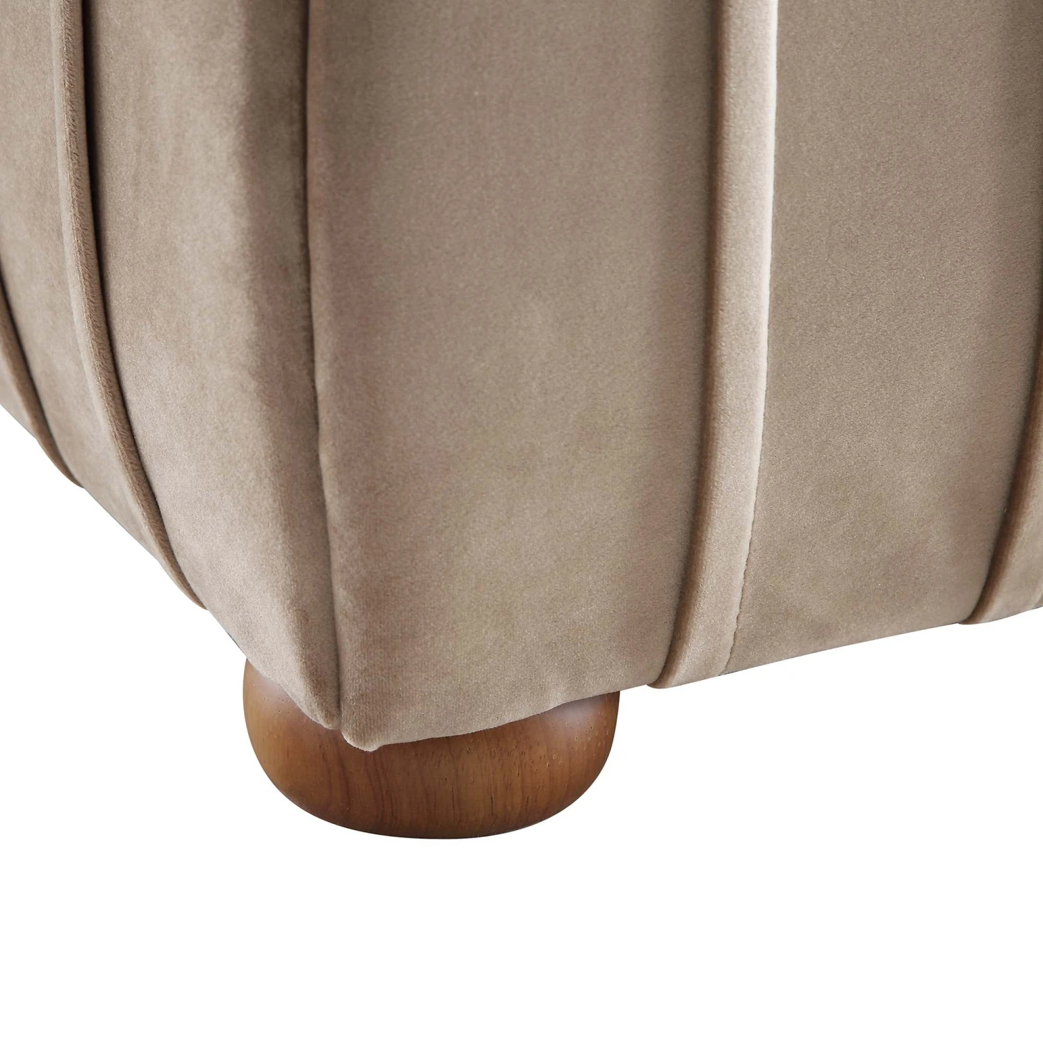 Helia Pleated Ottoman Storage Bed, Taupe Velvet - Image 15