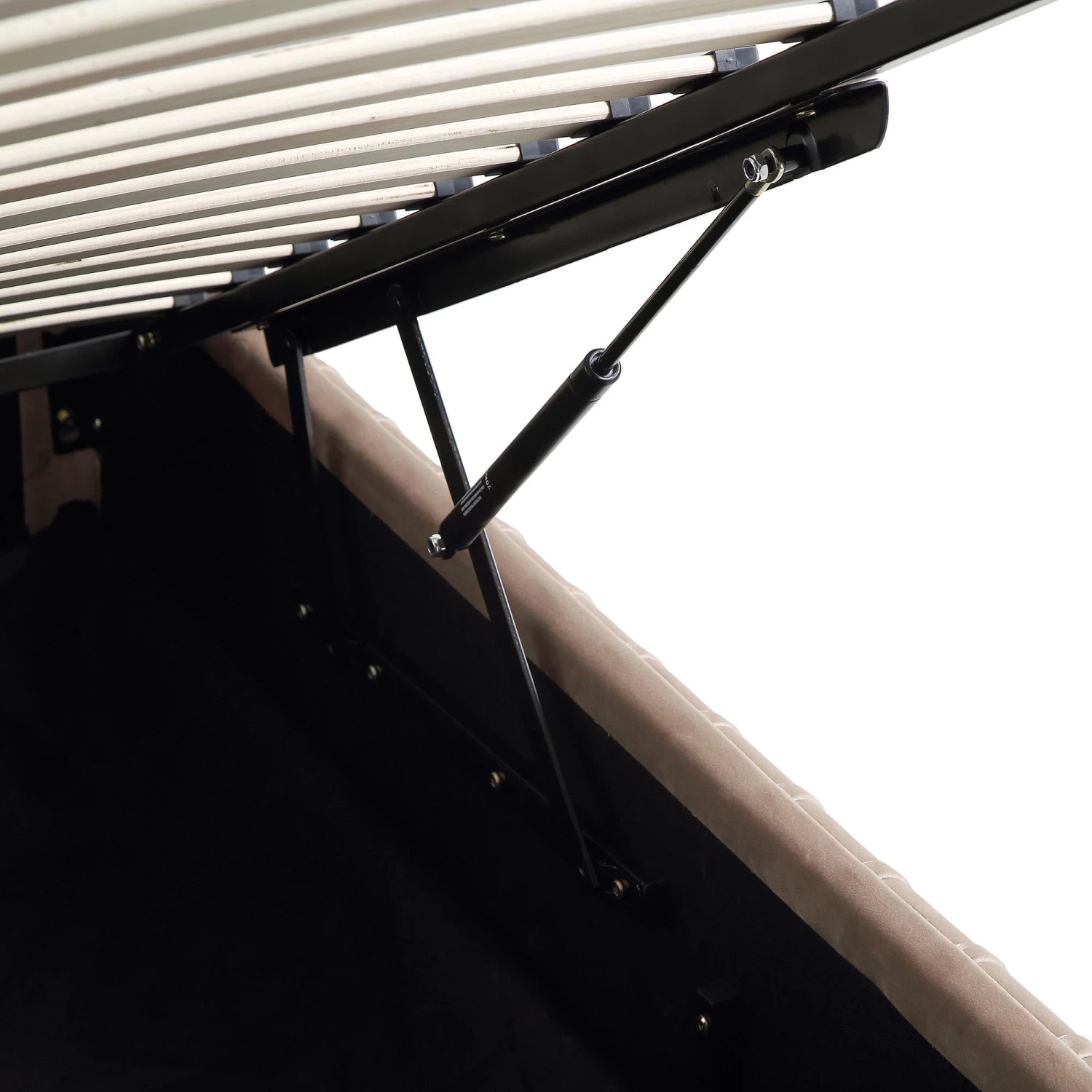 Helia Pleated Ottoman Storage Bed, Taupe Velvet - Image 16