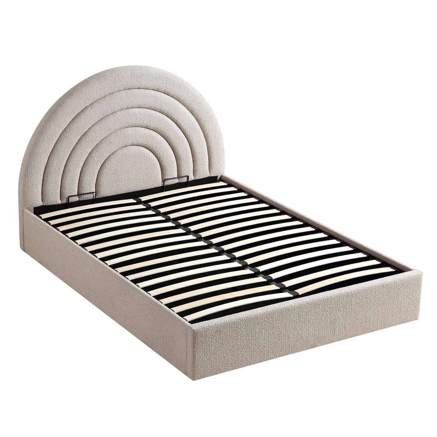 Archer Taupe Boucle Ottoman Storage Bed - Image 8