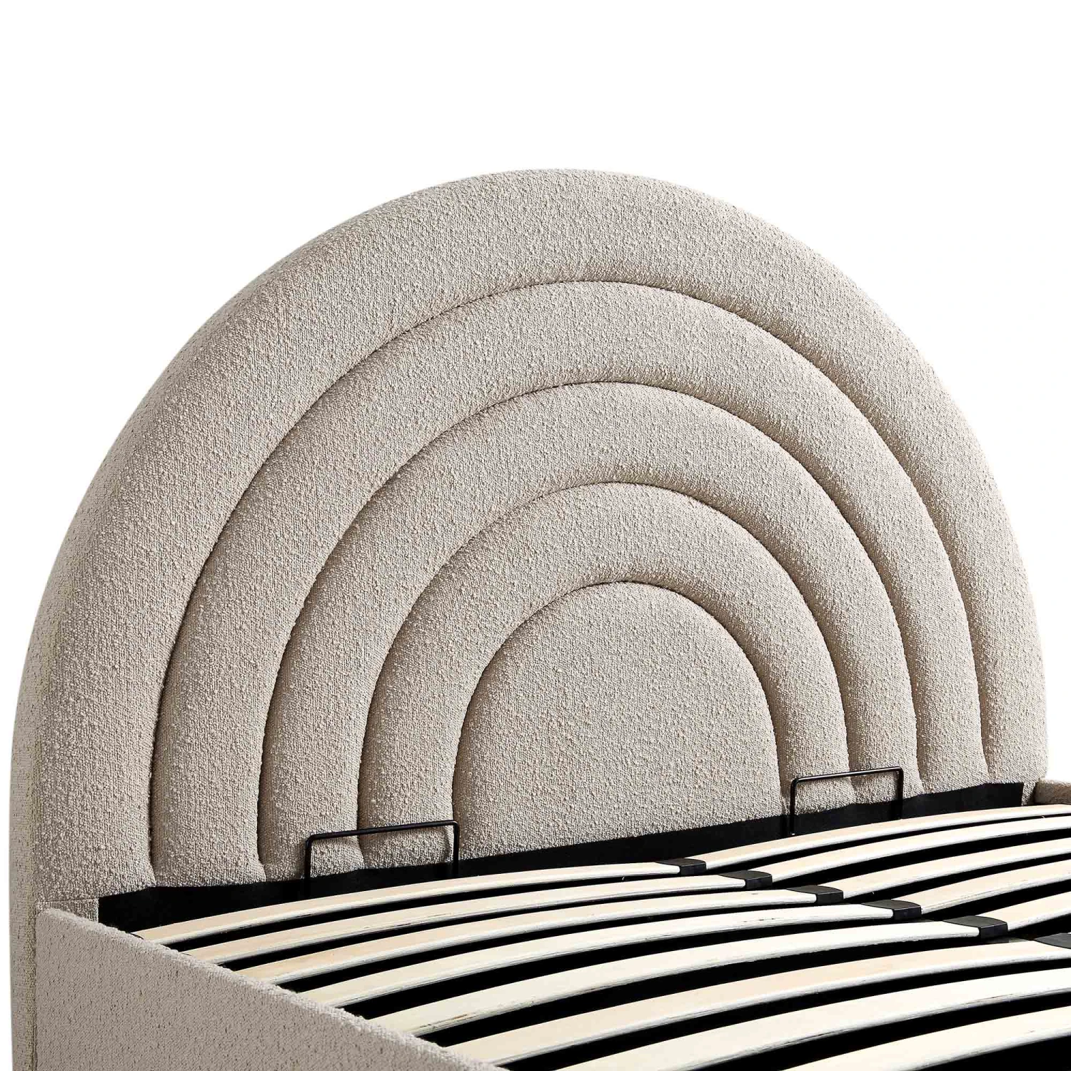 Archer Taupe Boucle Ottoman Storage Bed - Image 10