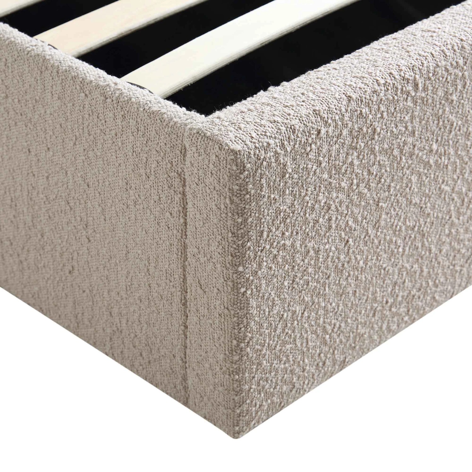 Archer Taupe Boucle Ottoman Storage Bed - Image 13