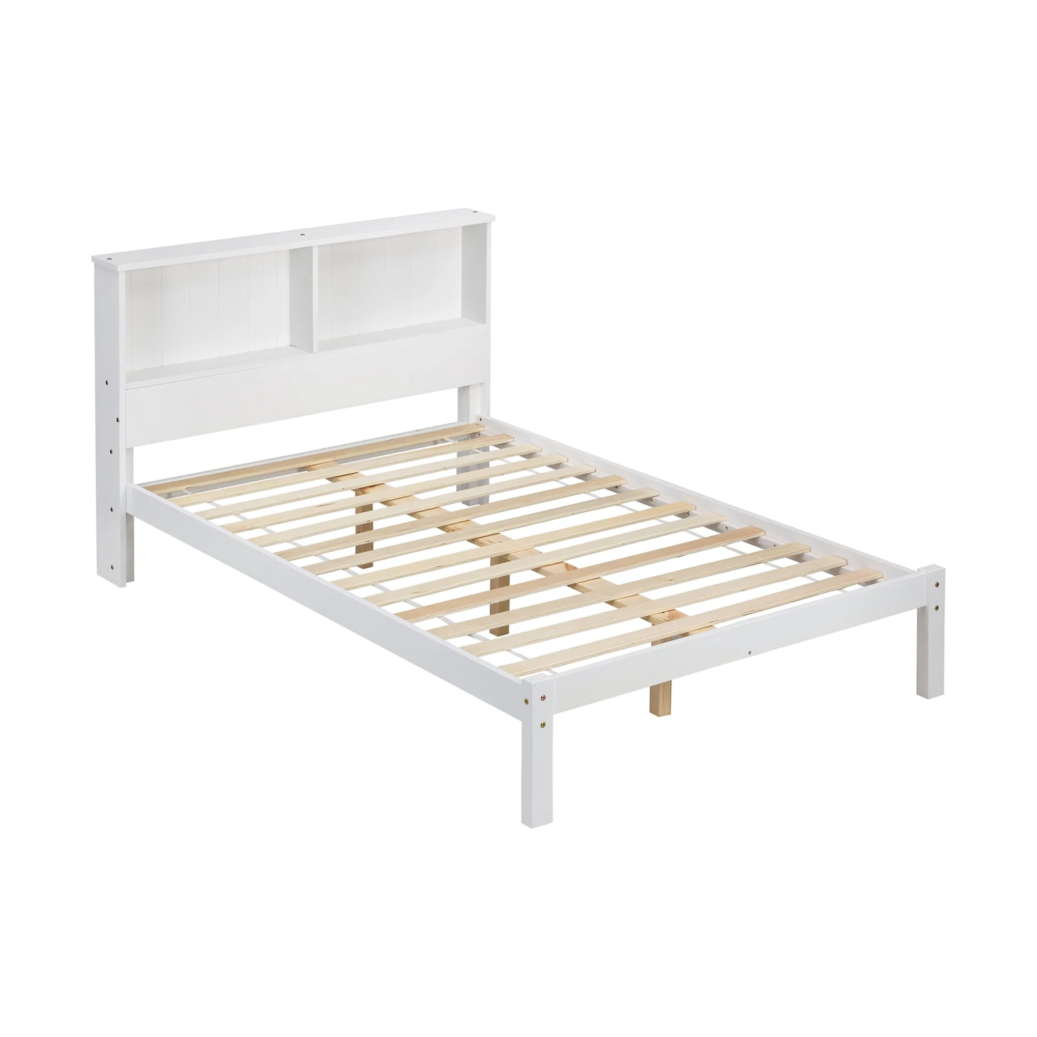 Elgin Wooden Bed Frame With Shelf Headboard - Image 6
