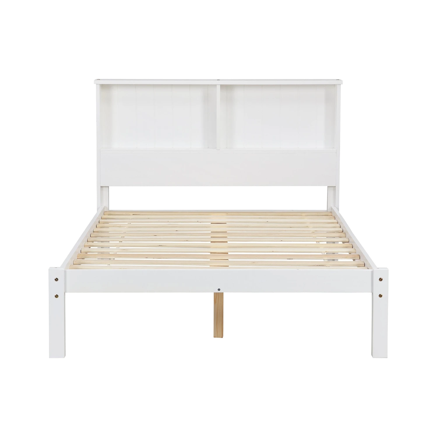 Elgin Wooden Bed Frame With Shelf Headboard - Image 7