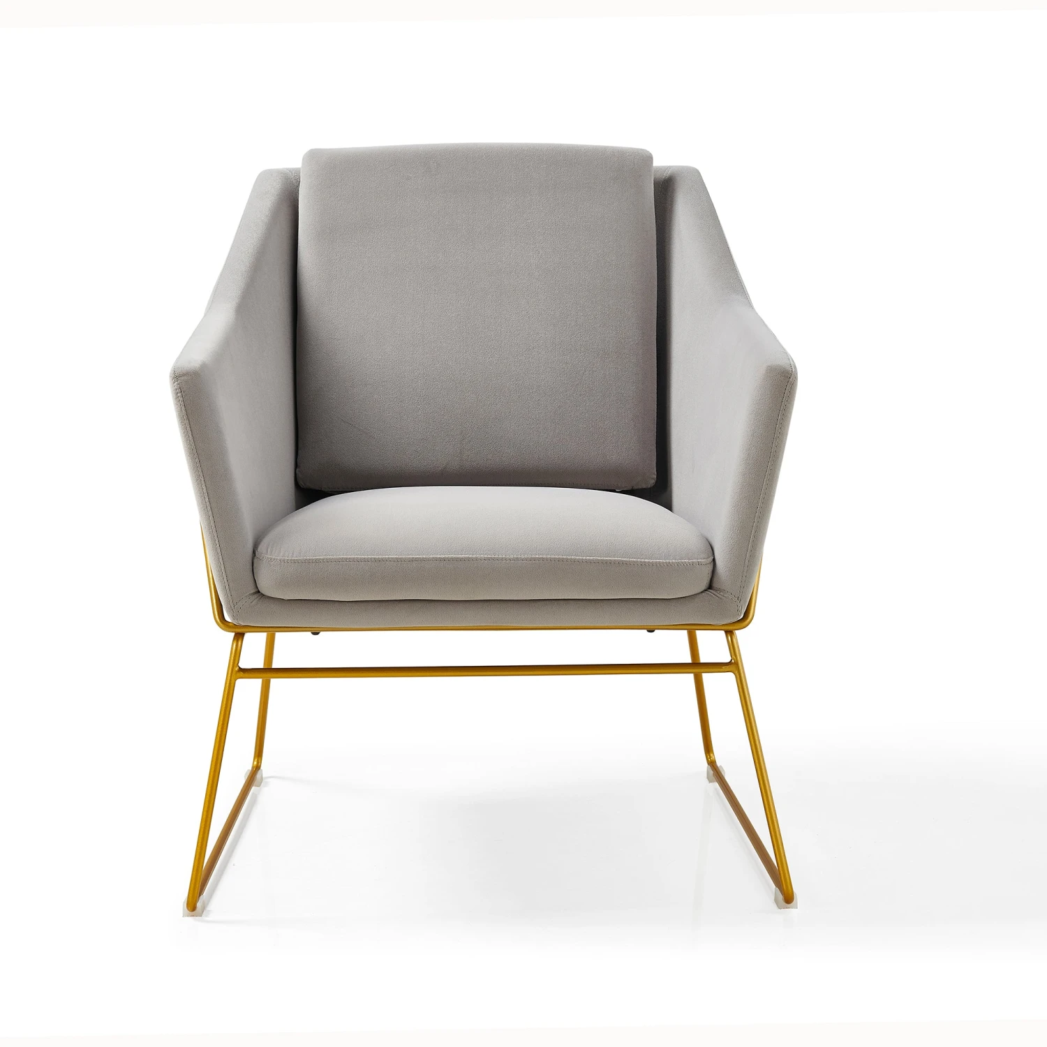 Hedy Accent Chair In Grey Velvet - Image 4