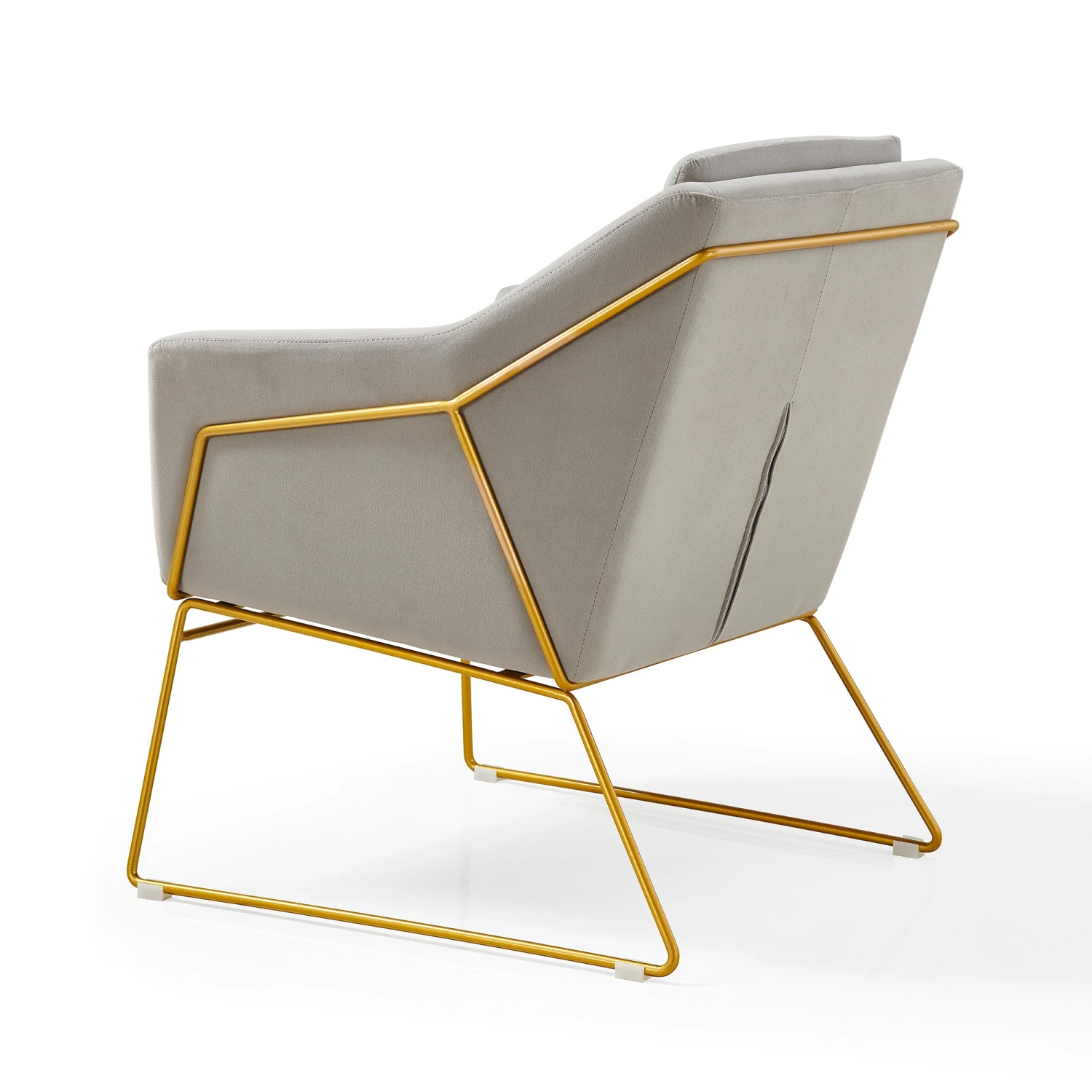 Hedy Accent Chair In Grey Velvet - Image 6