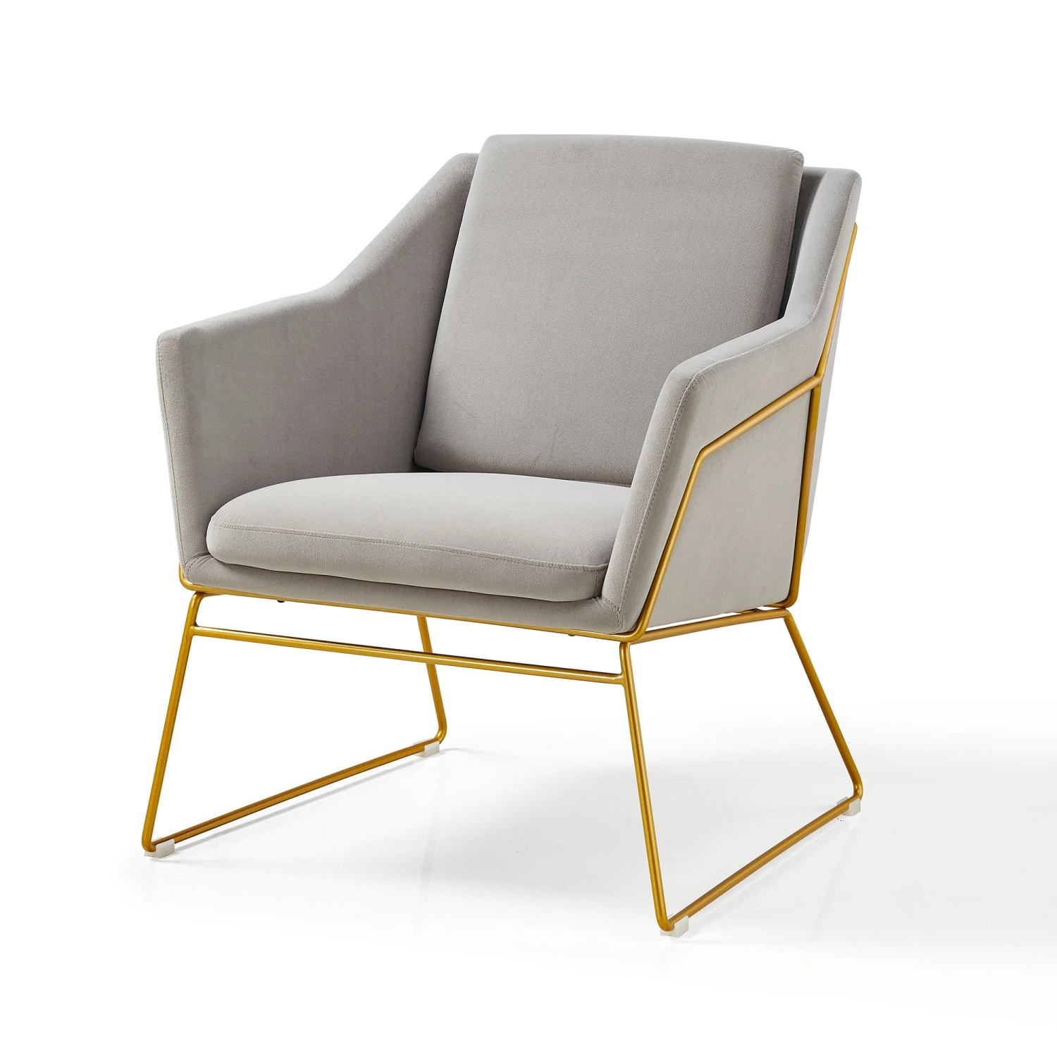 Hedy Accent Chair In Grey Velvet - Image 2